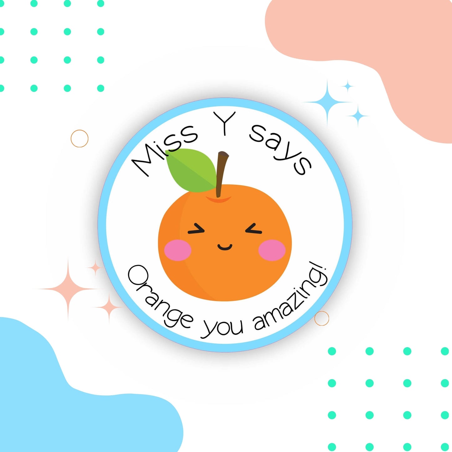 Food Pun Teacher Merit Stickers
