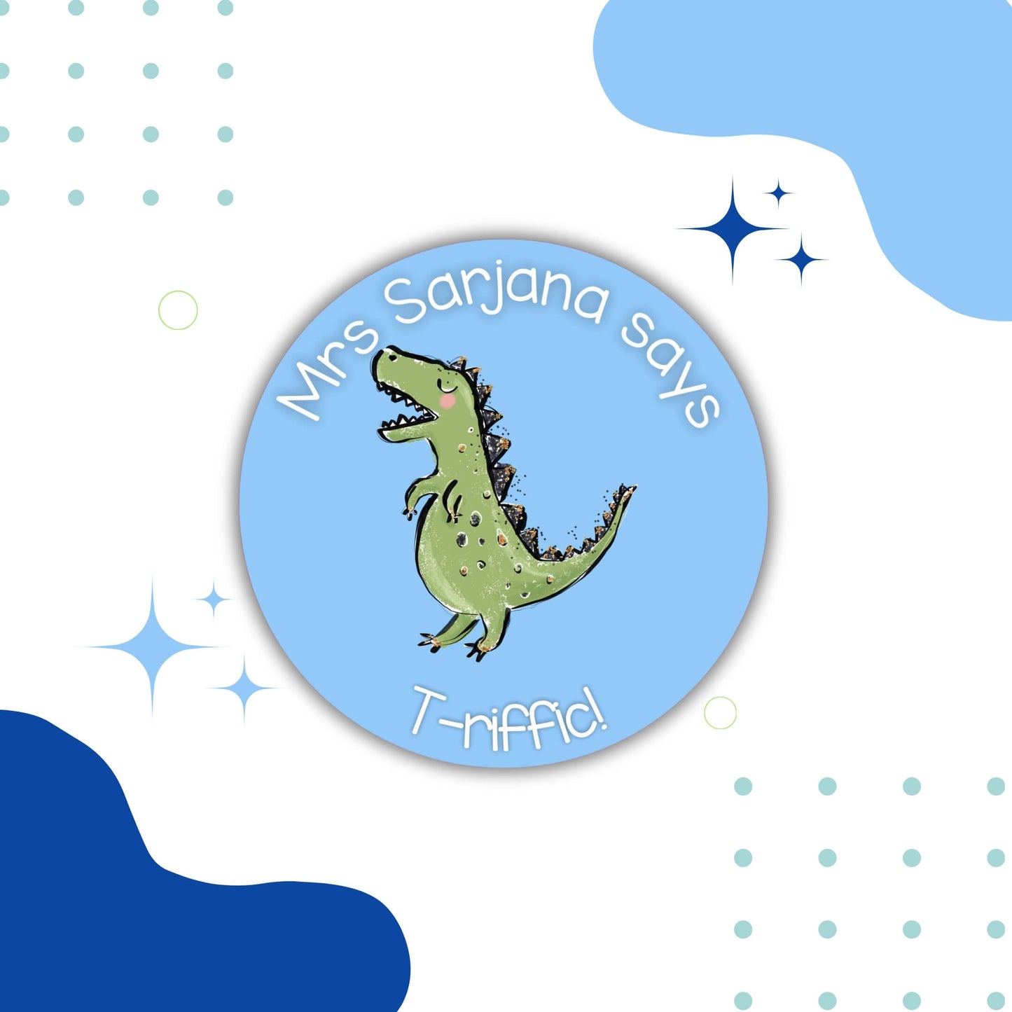 Dino Teacher Merit Stickers