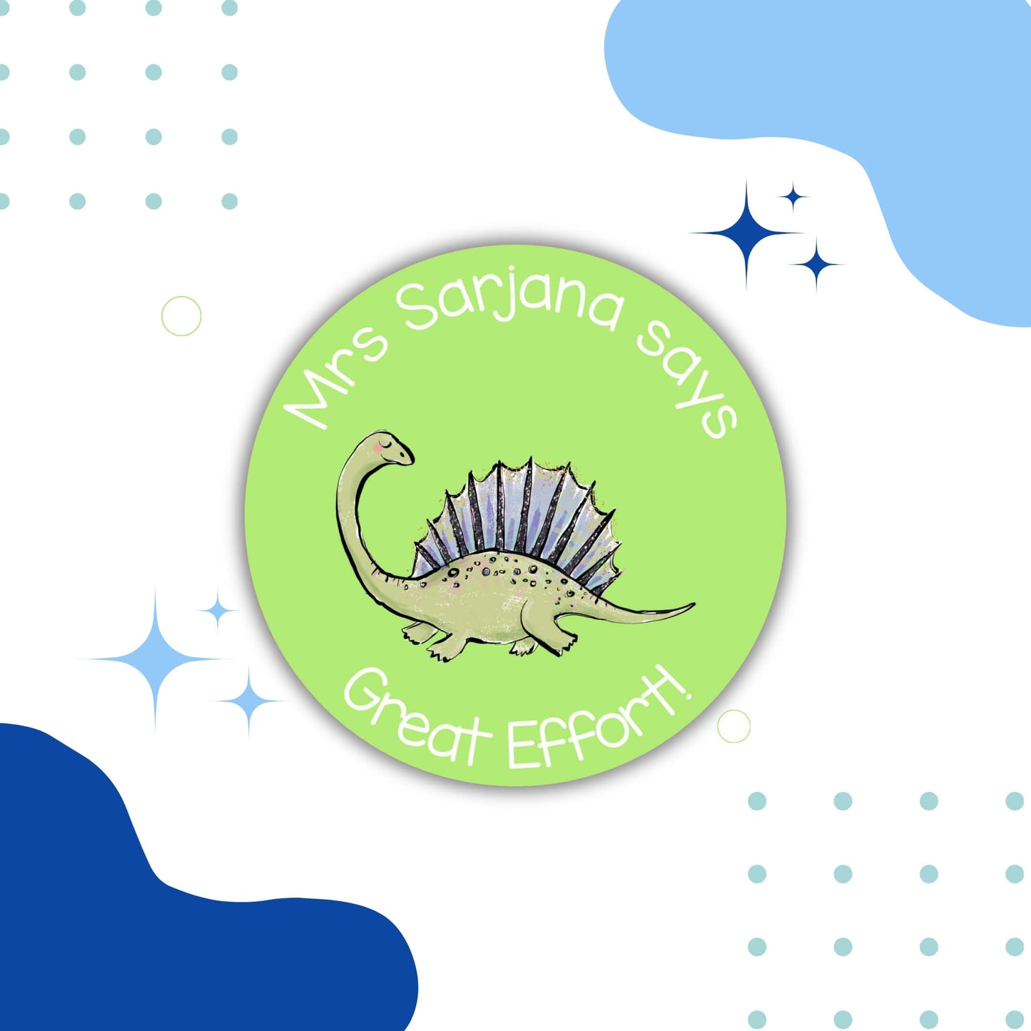 Dino Teacher Merit Stickers
