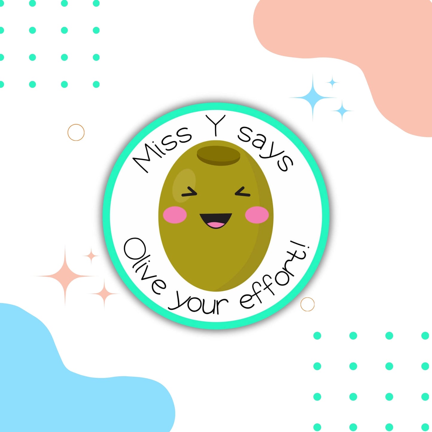 Food Pun Teacher Merit Stickers