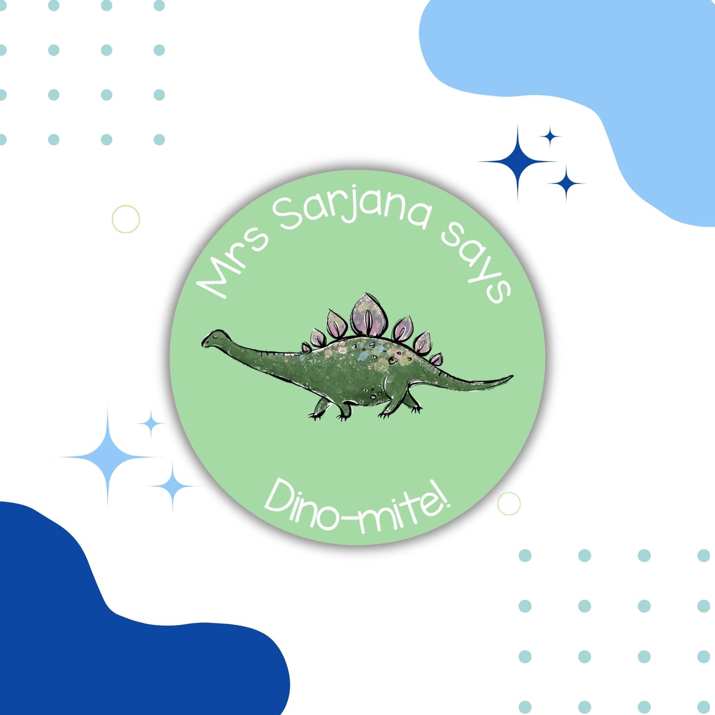 Dino Teacher Merit Stickers