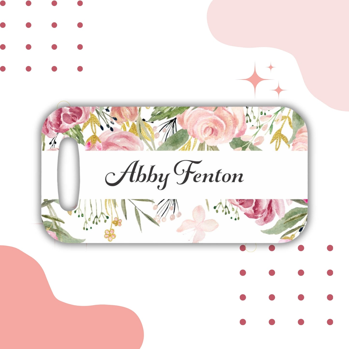 Blush Floral Bag Tag