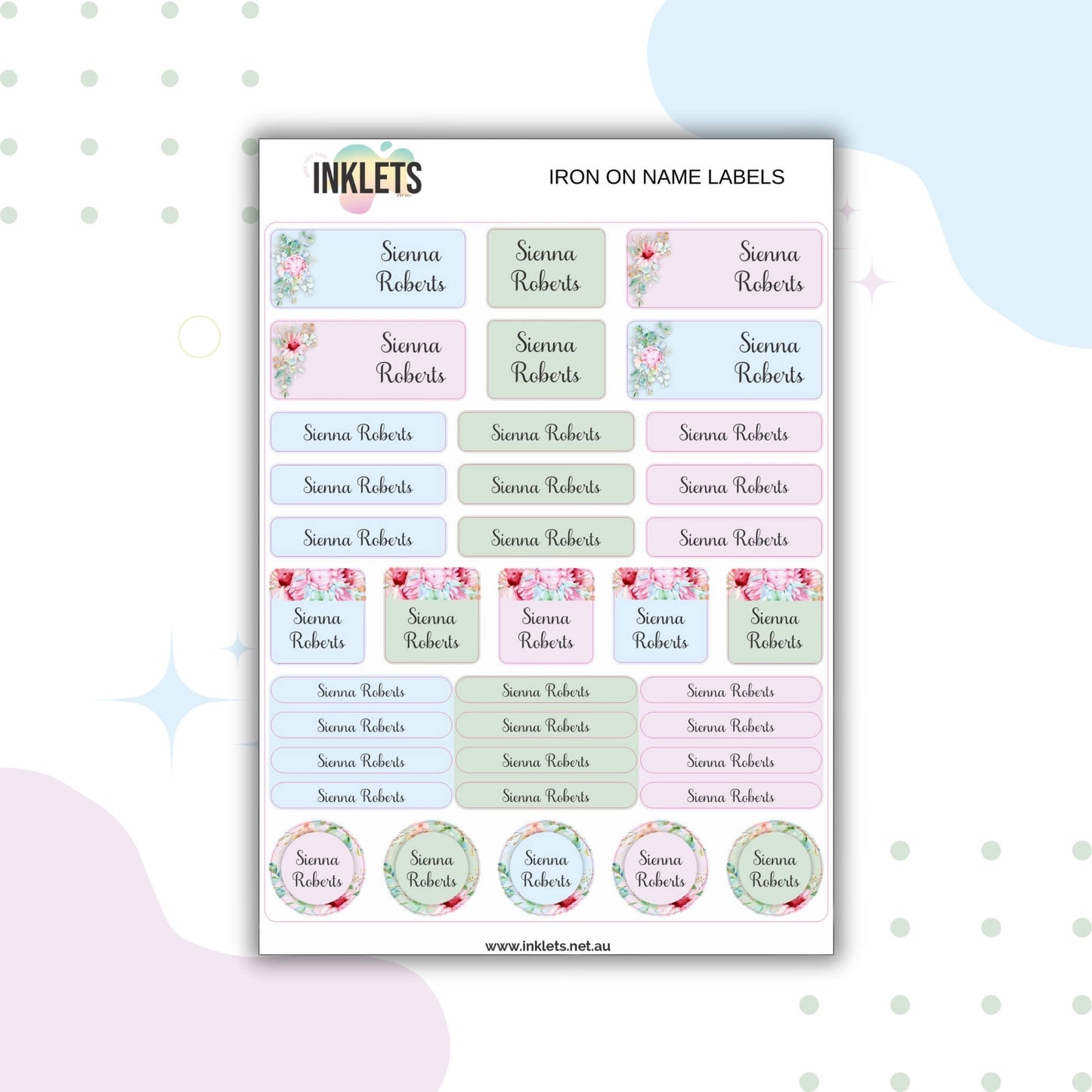 Protea Symphony Iron on Labels