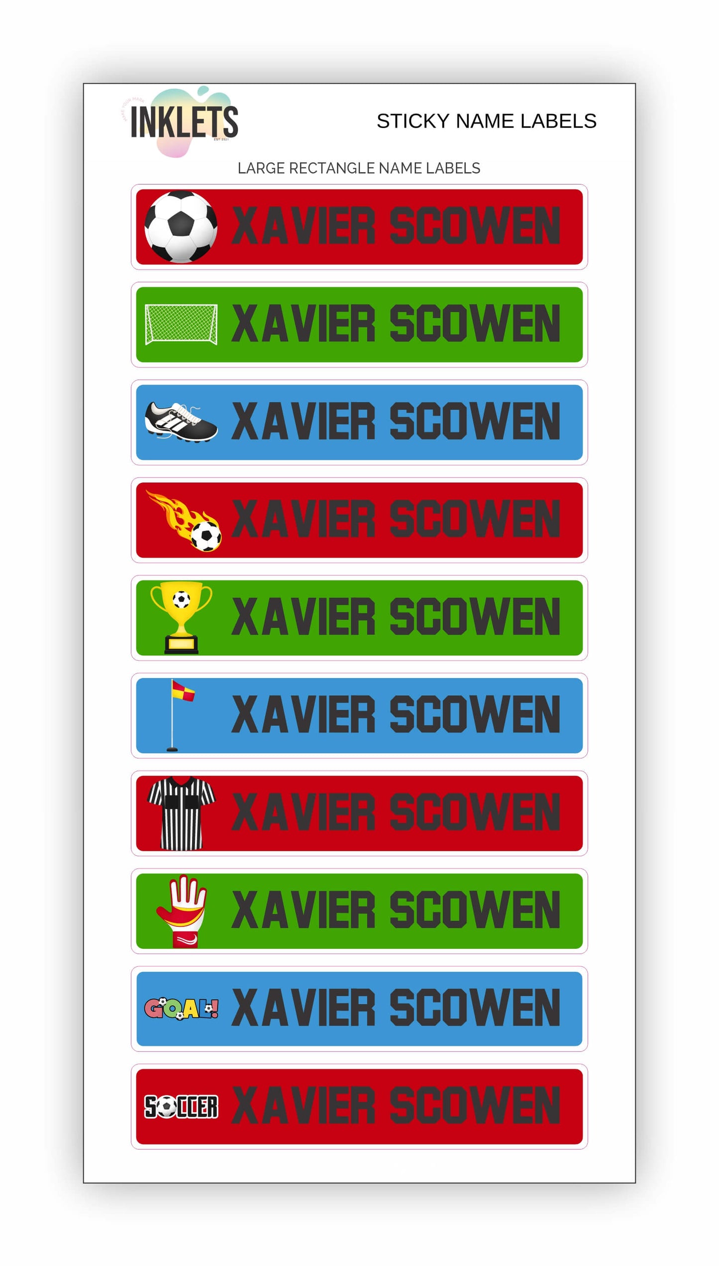 Soccer Name Label Bundle