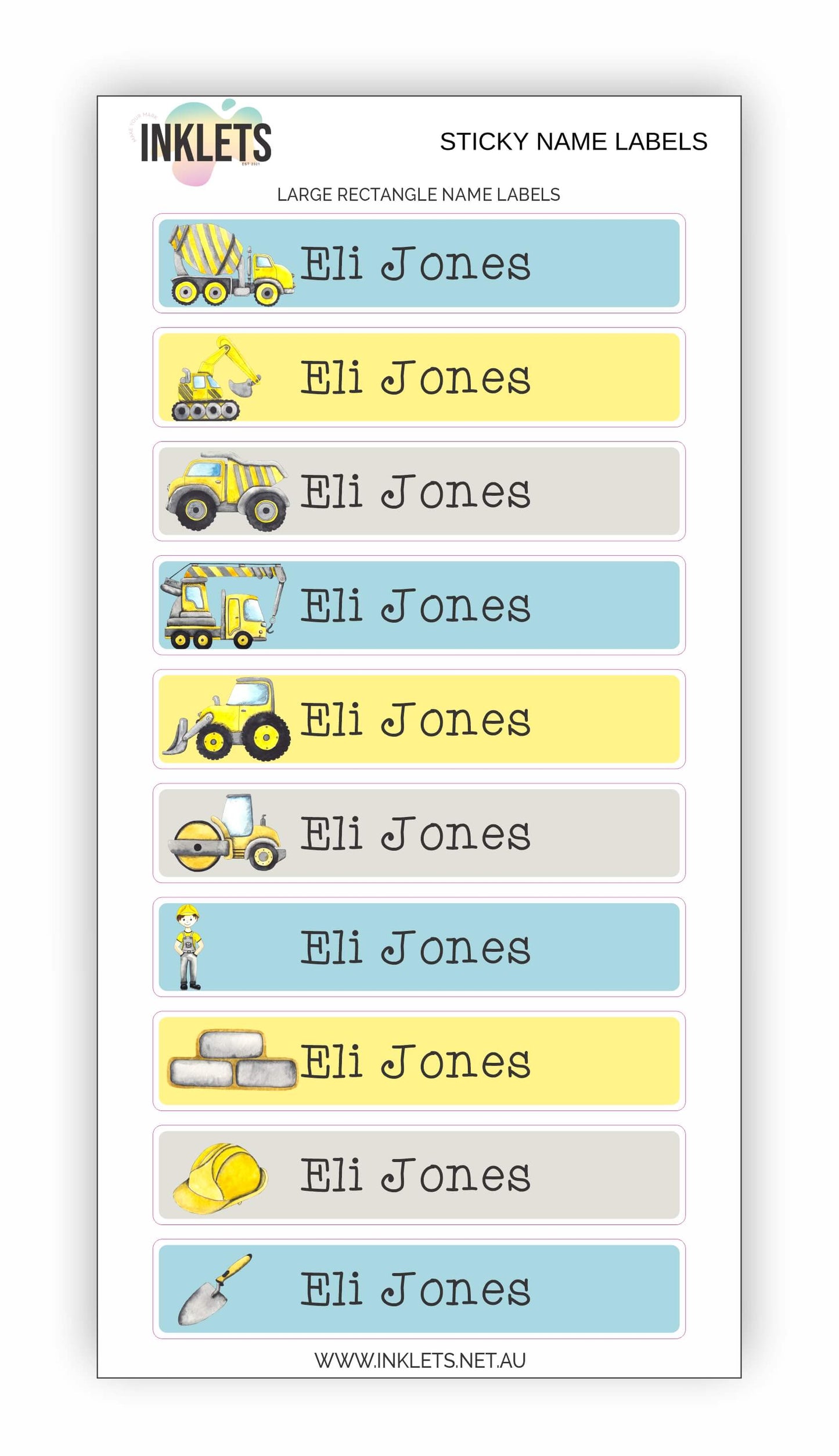Construction Name Label Bundle