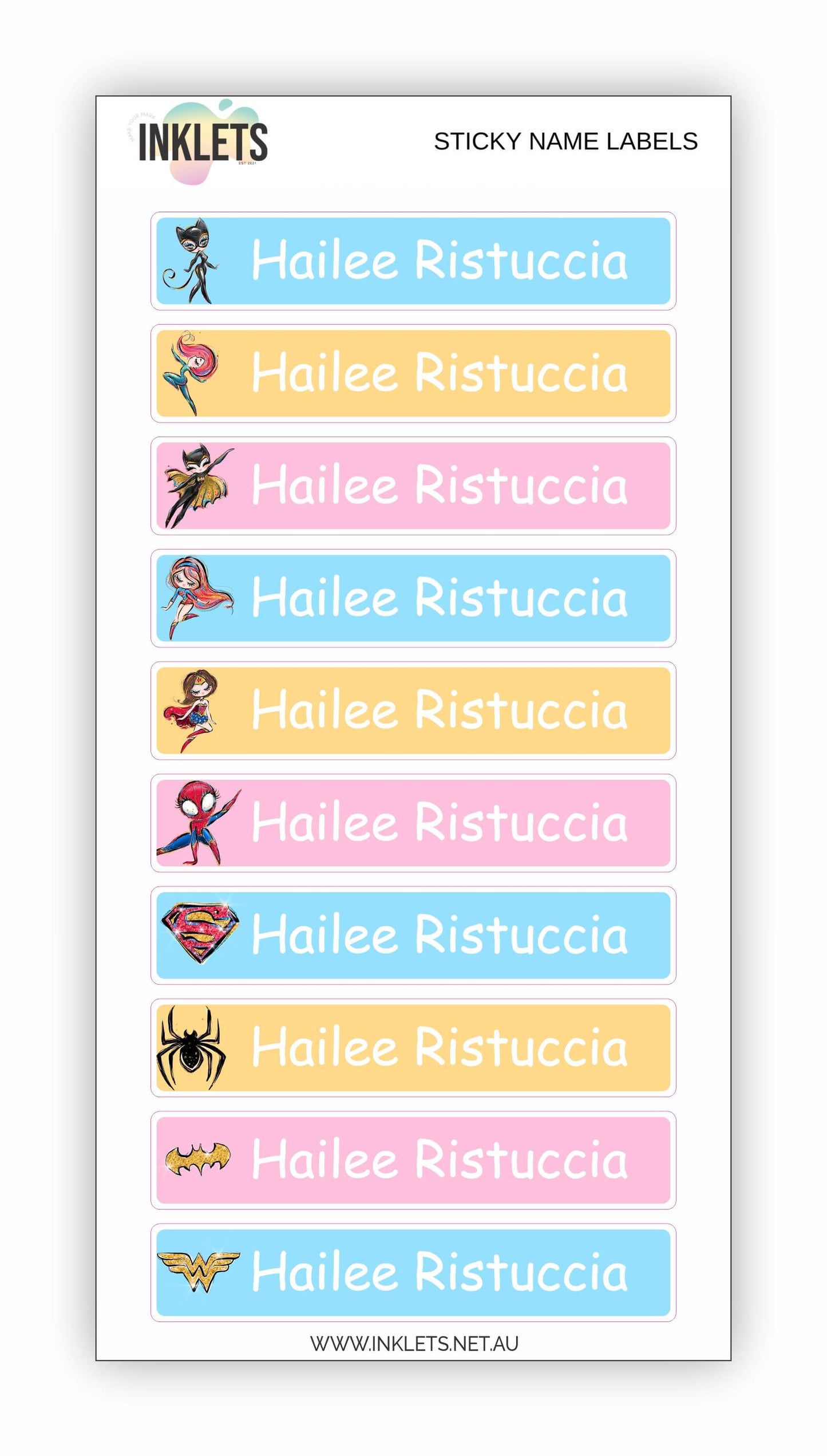 Supergirlz Name Label Bundle