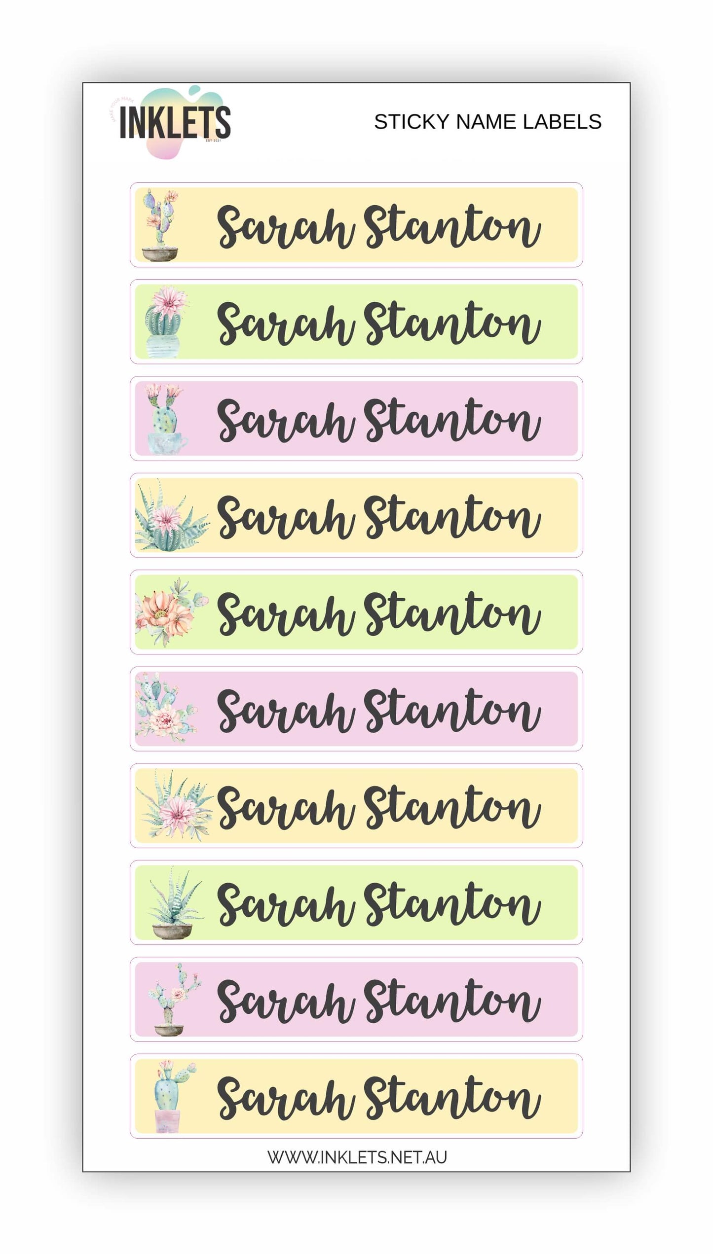 Succulents Name Label Bundle