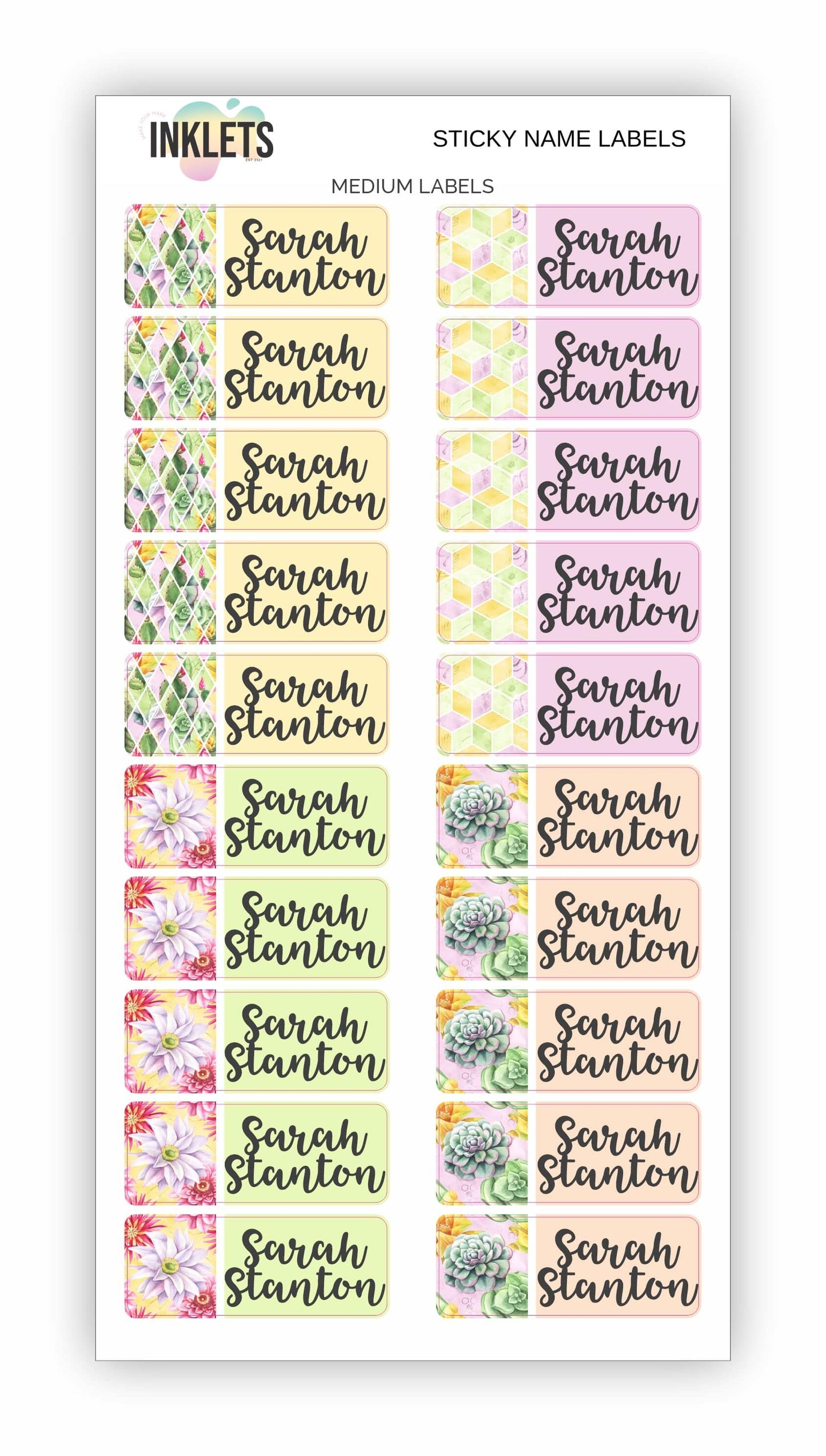 Succulents Name Label Bundle