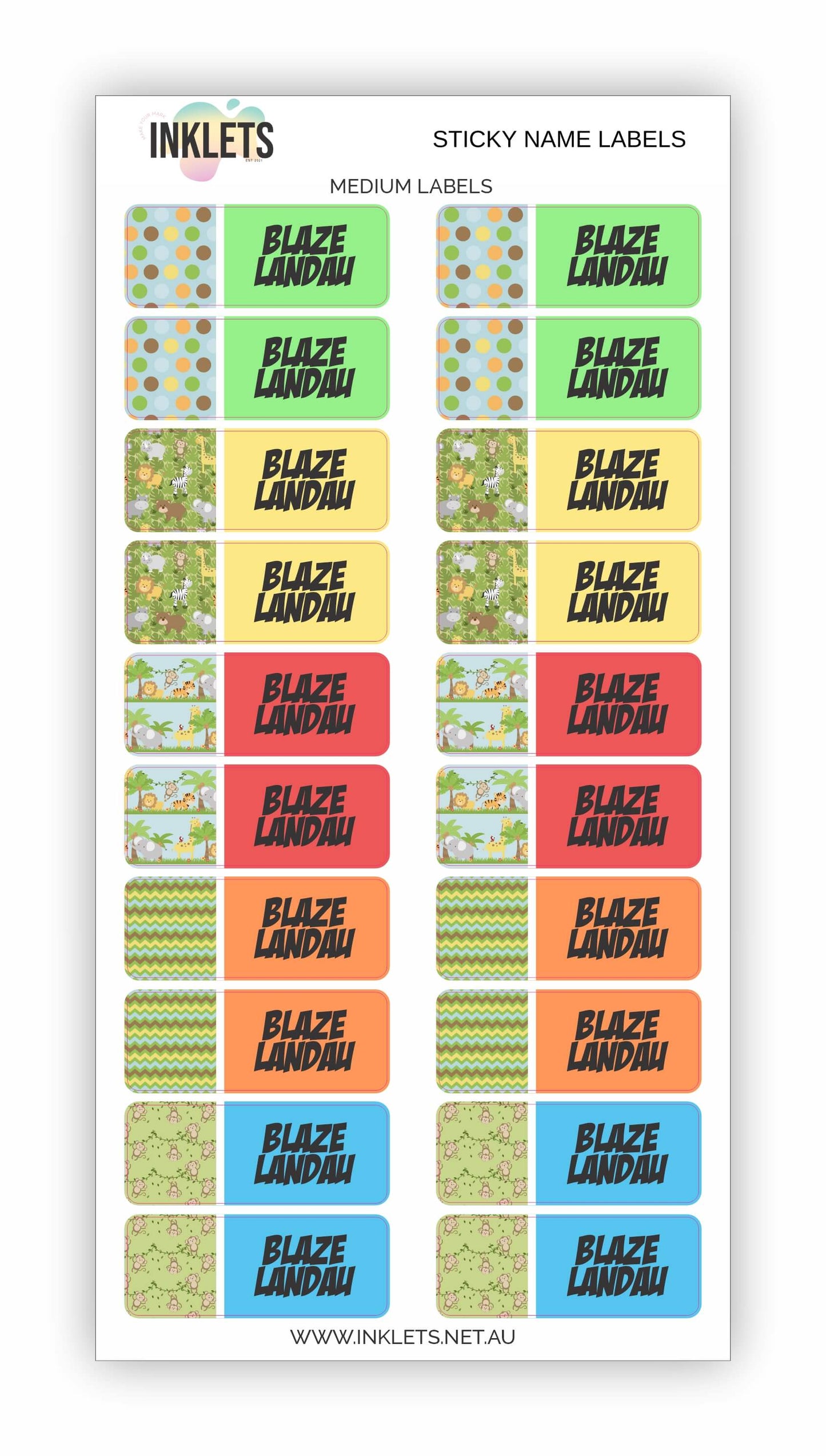Jungle Life Name Label Bundle