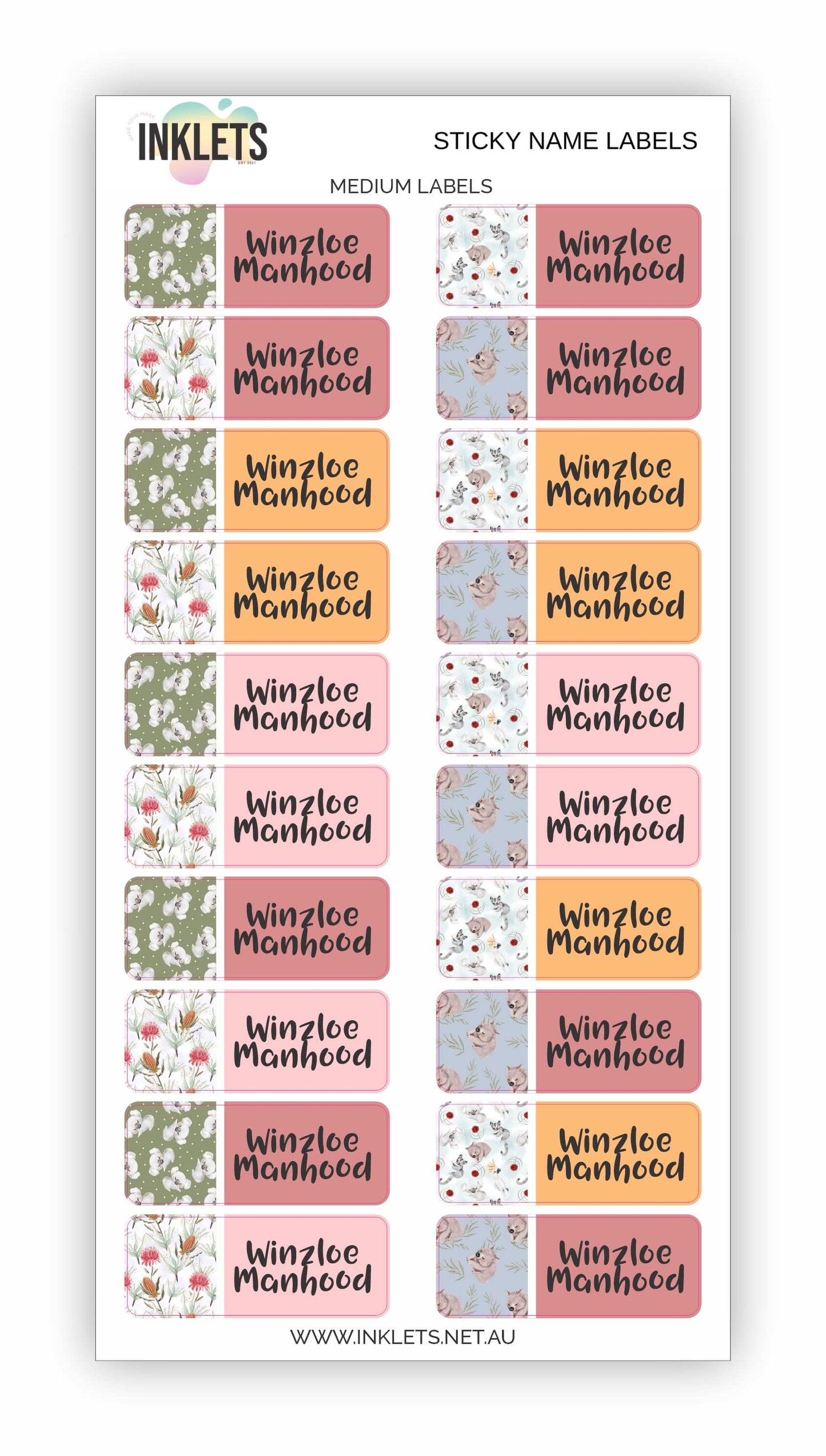Australian Native Name Label Bundle