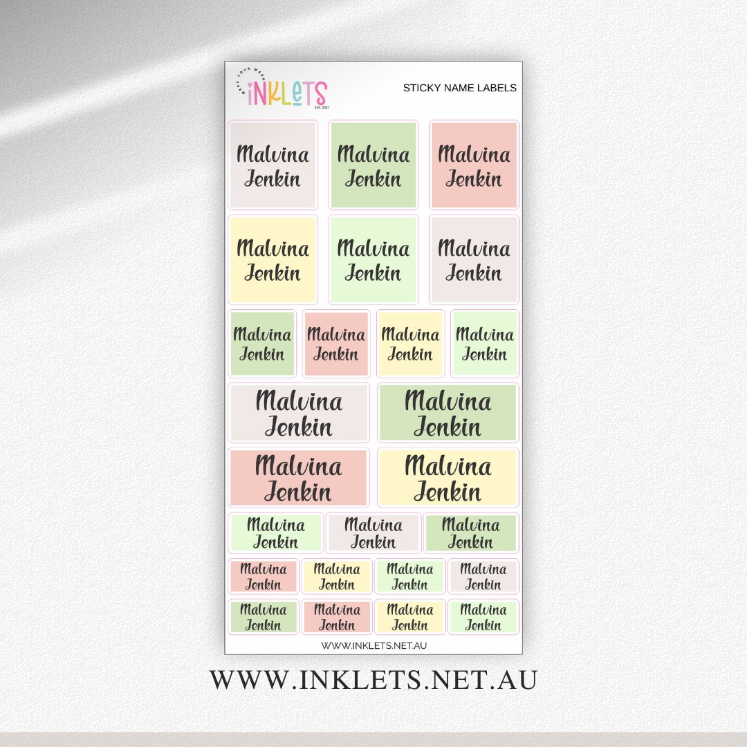 Meringue Name Labels Sheet