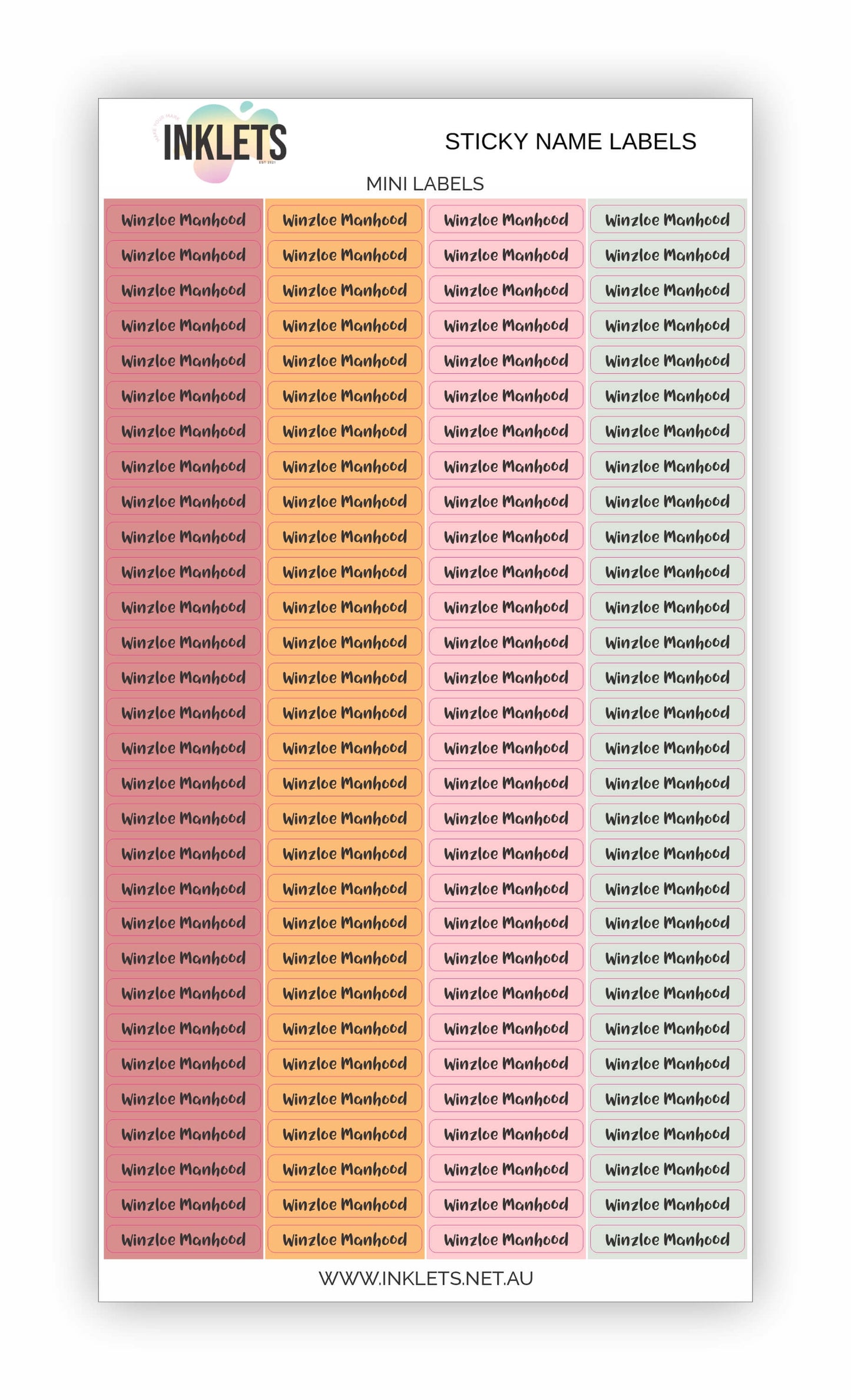 Australian Native Name Label Bundle