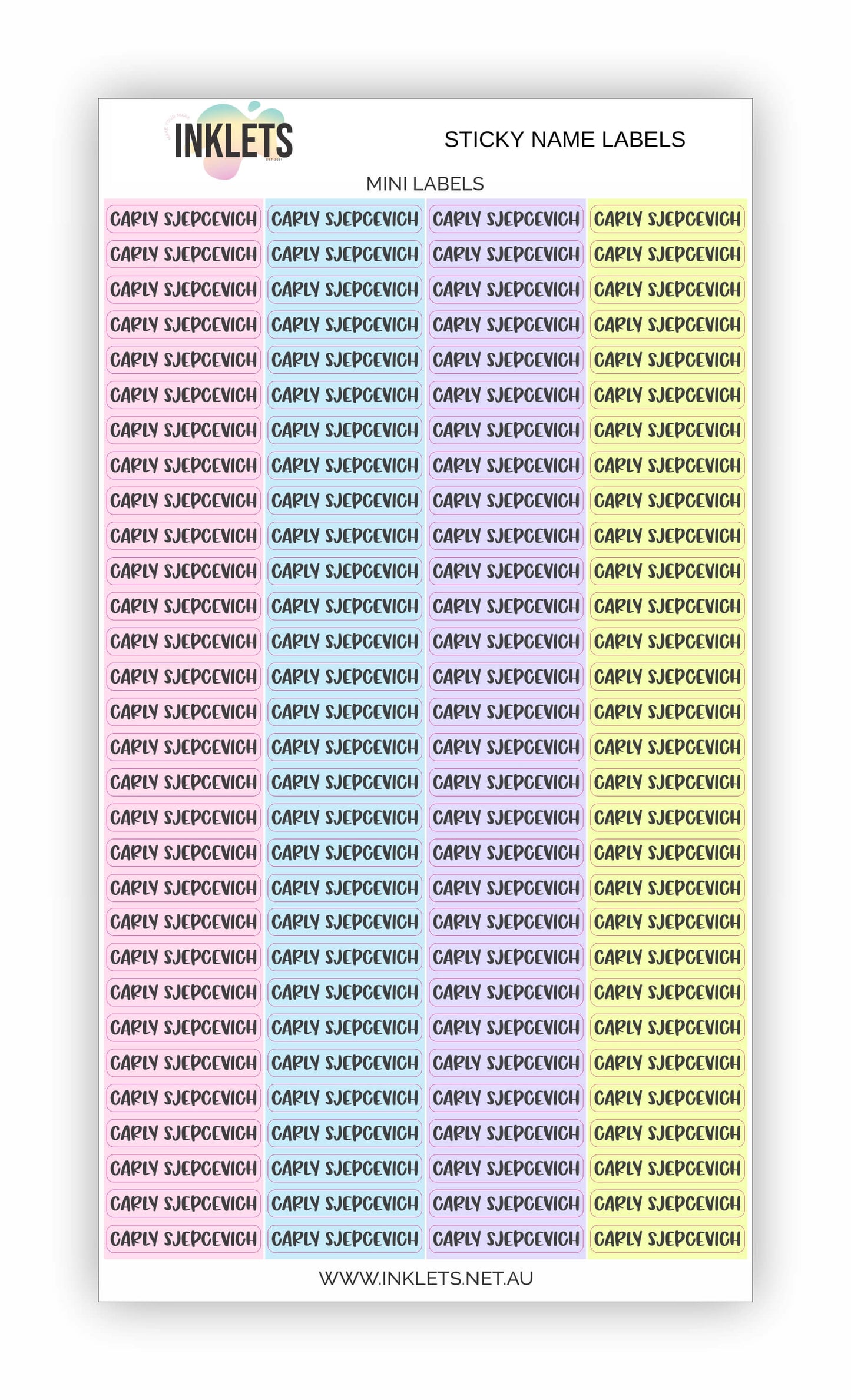 Unicorn Candy Name Label Bundle
