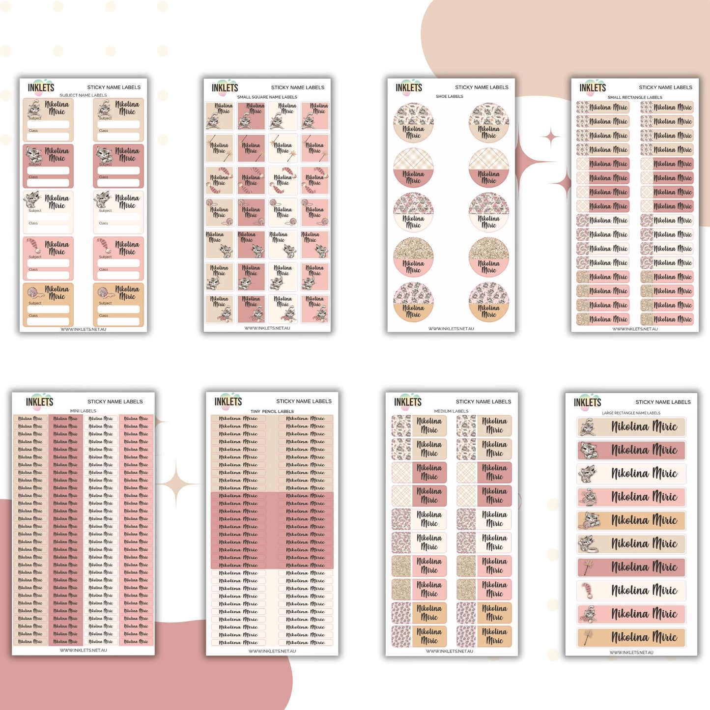 Cats Name Label Bundle