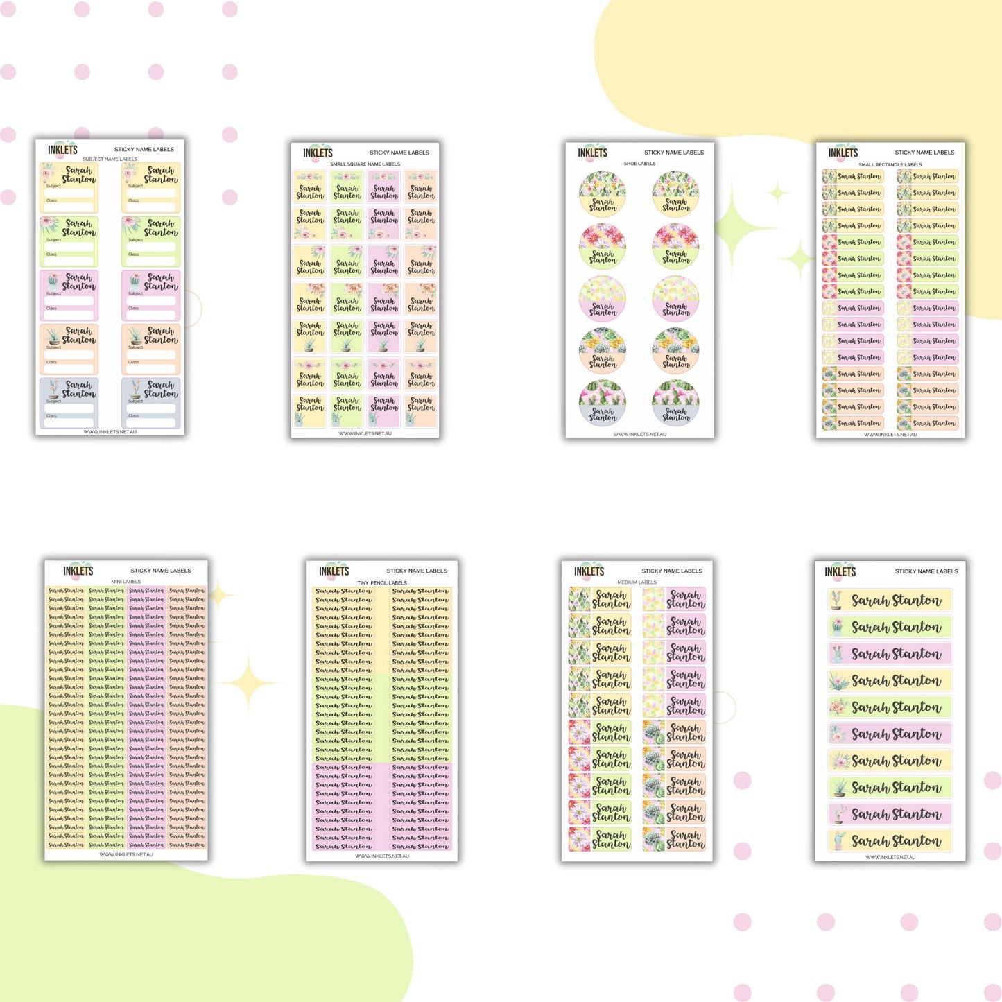Succulents Name Label Bundle