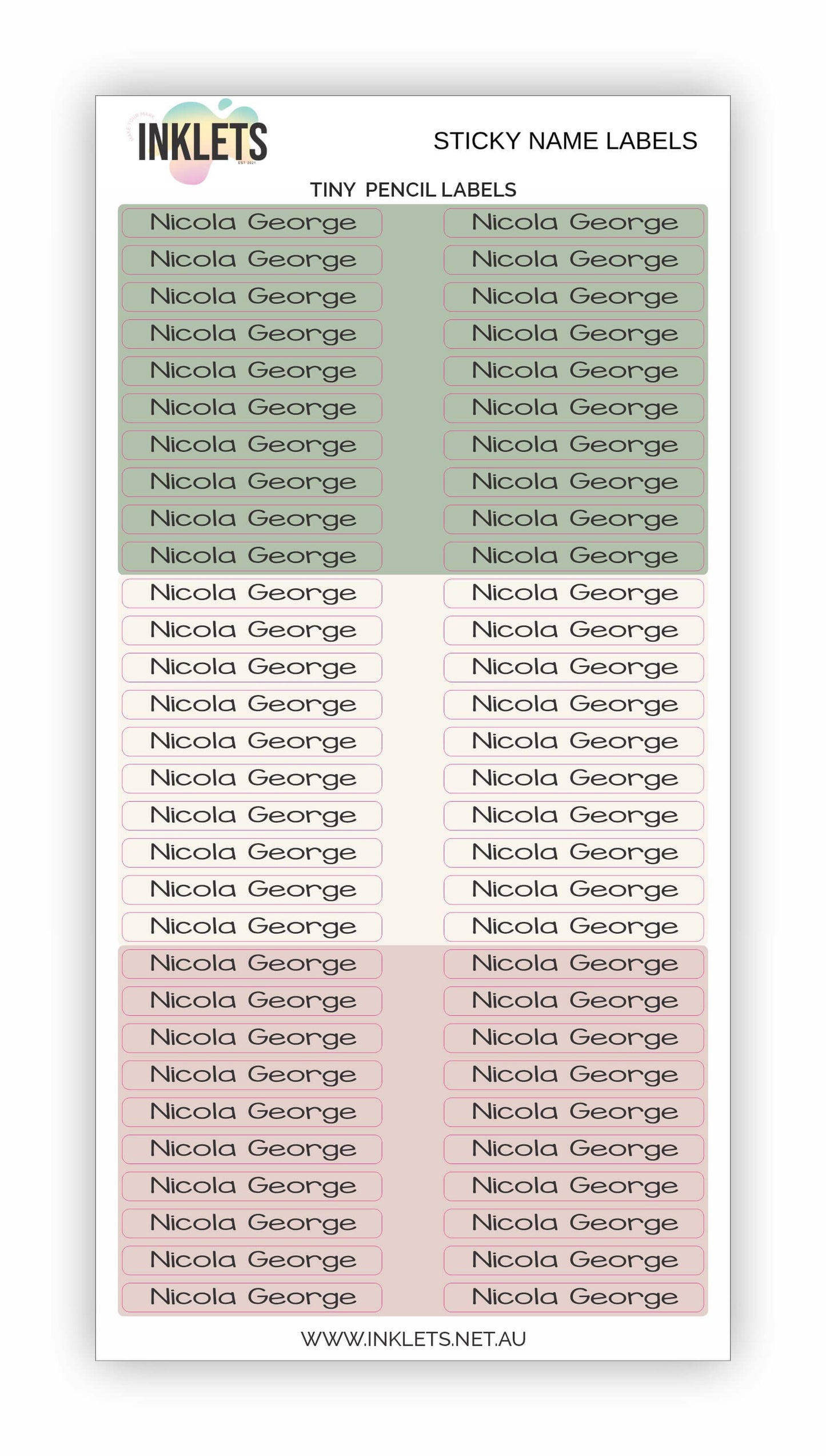 Australian Abstract Name Label Bundle