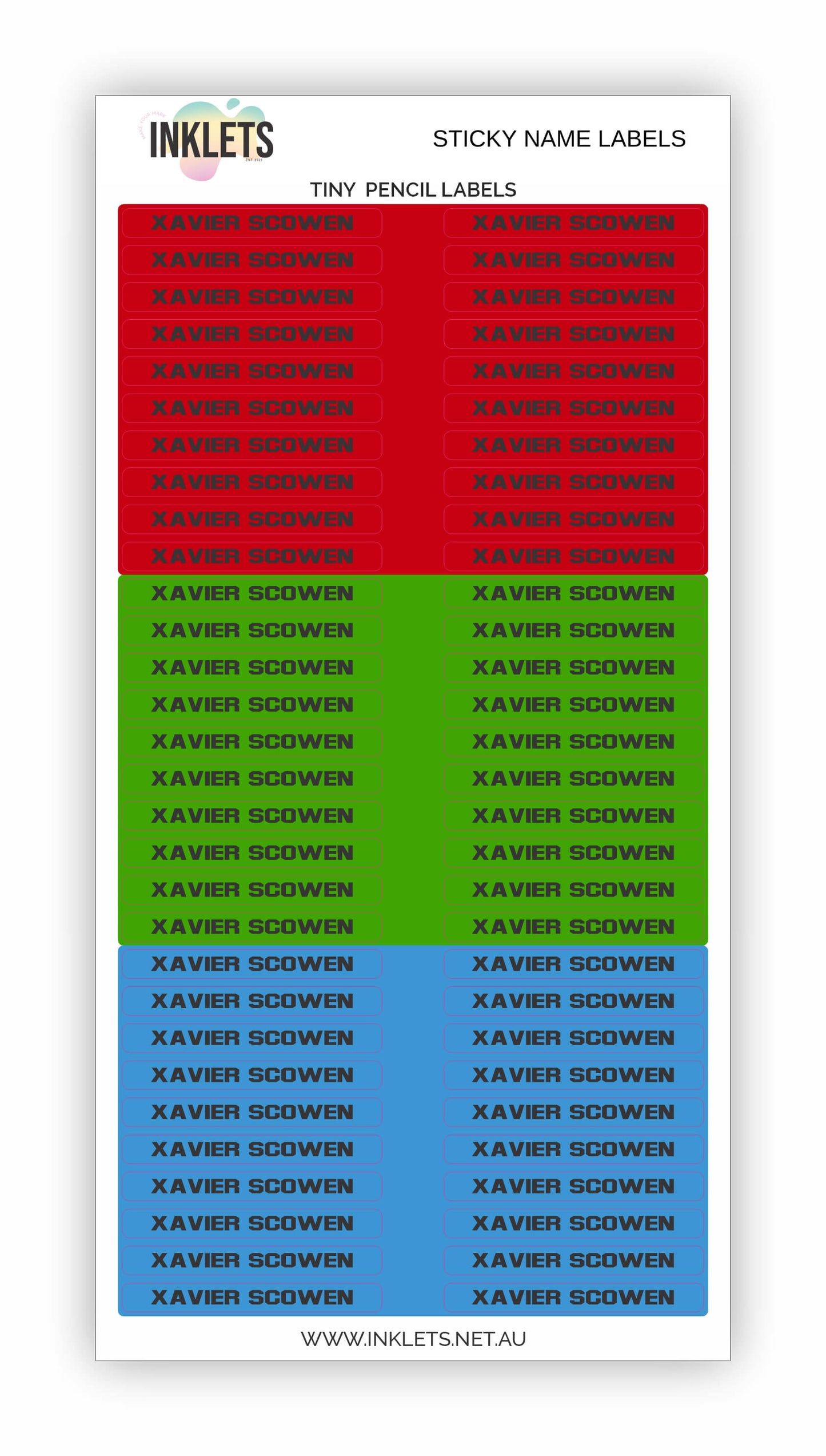 Soccer Name Label Bundle