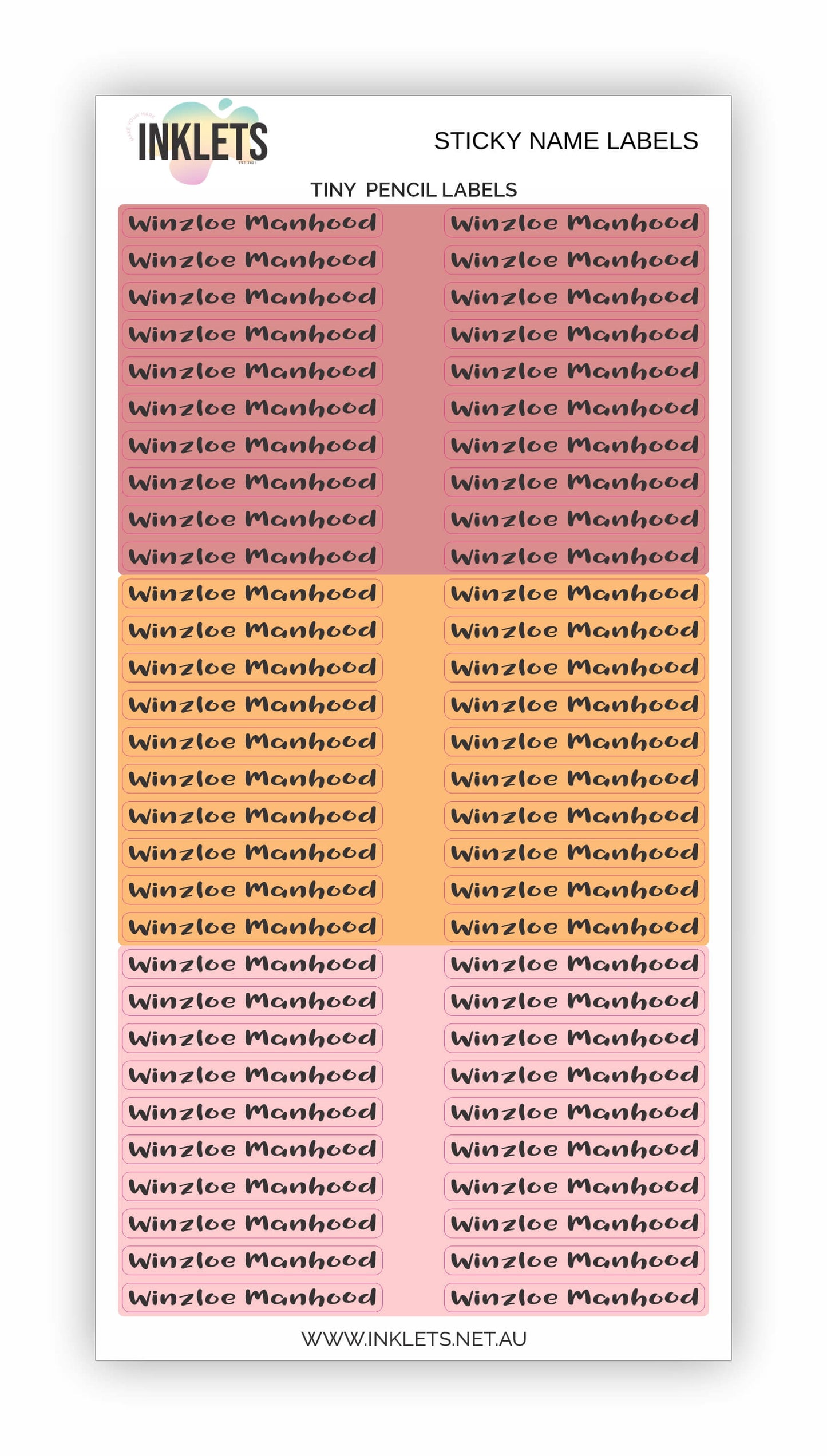 Australian Native Name Label Bundle