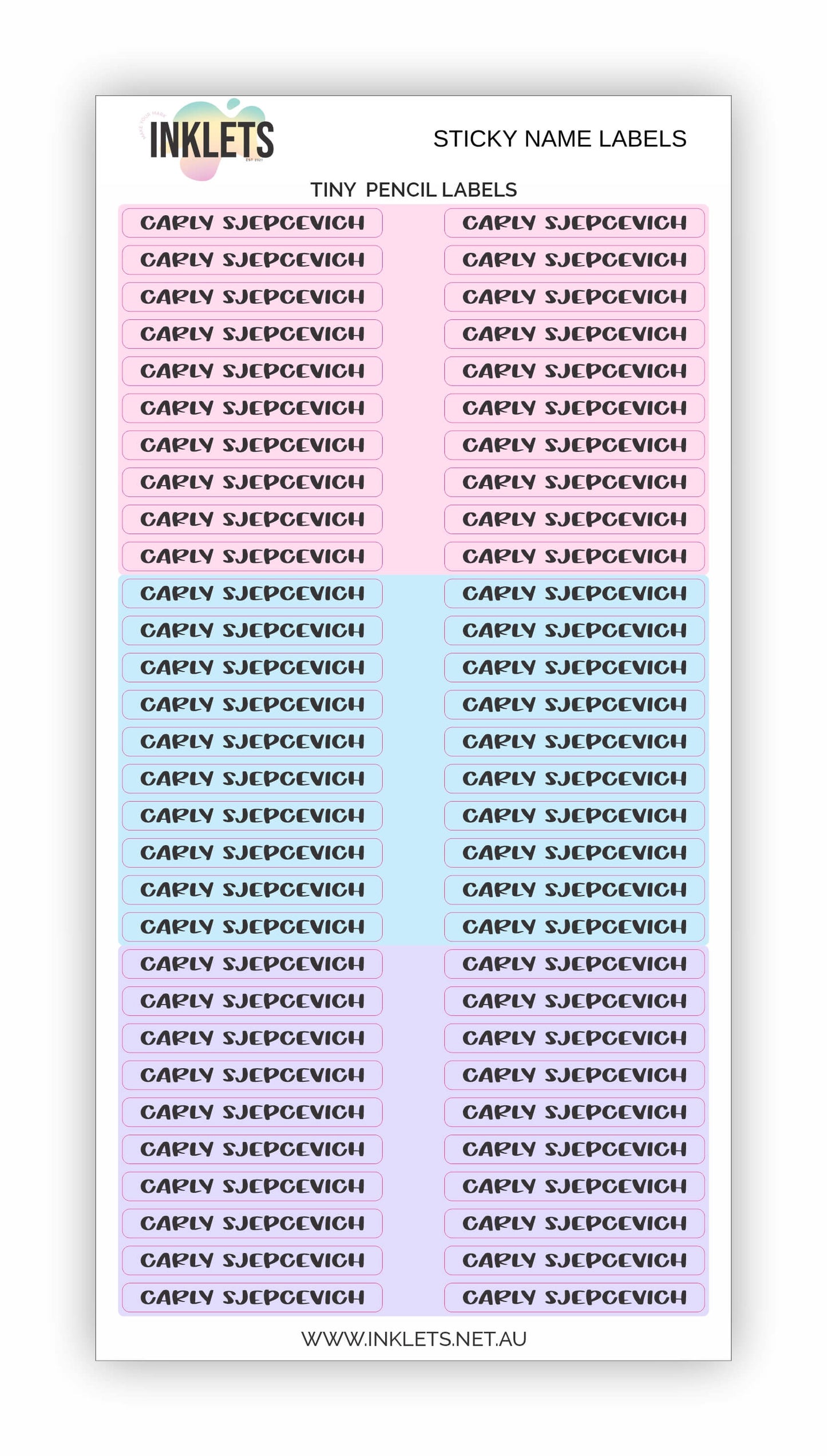 Unicorn Candy Name Label Bundle
