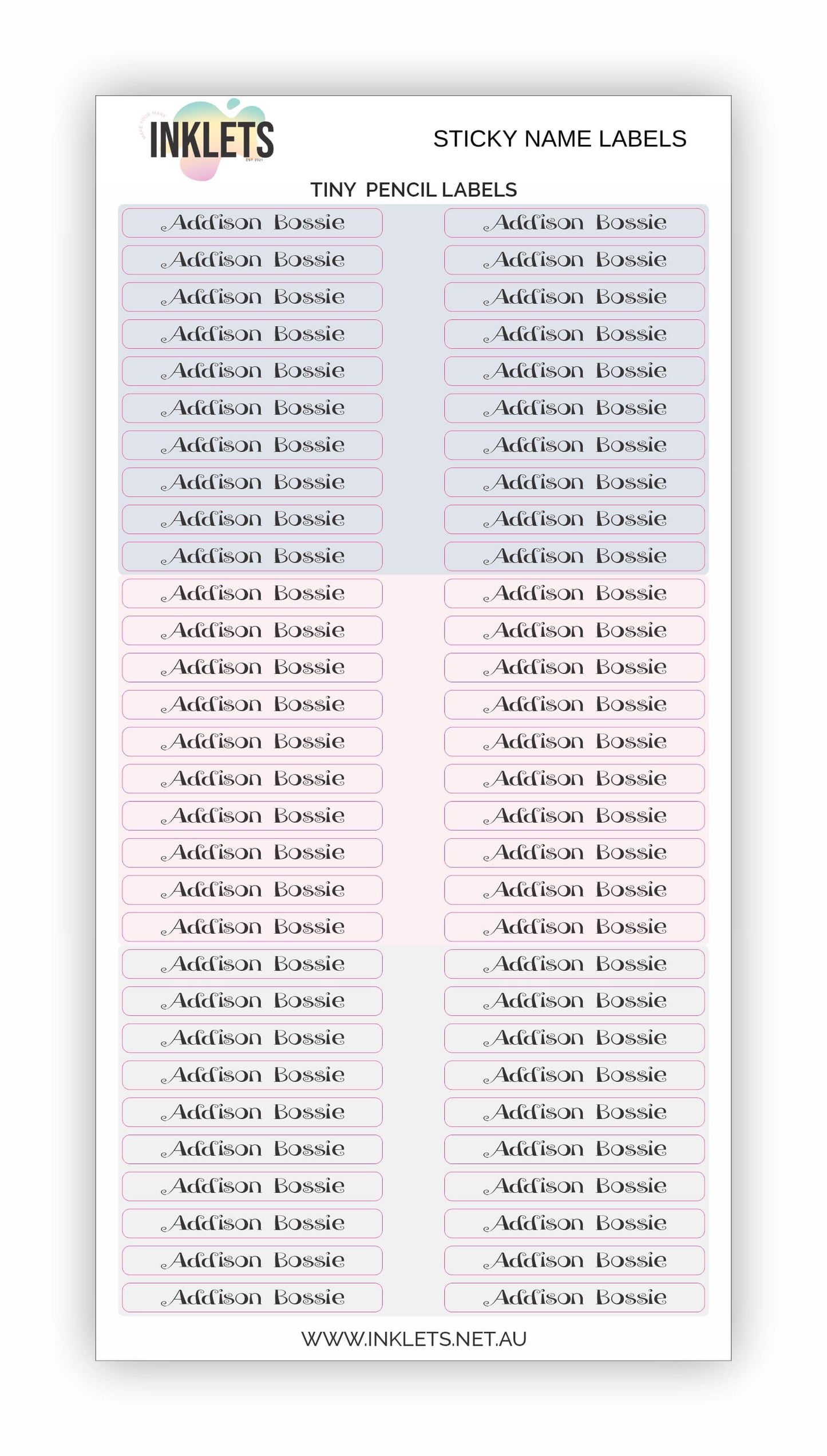Scandi Princess Name Label Bundle