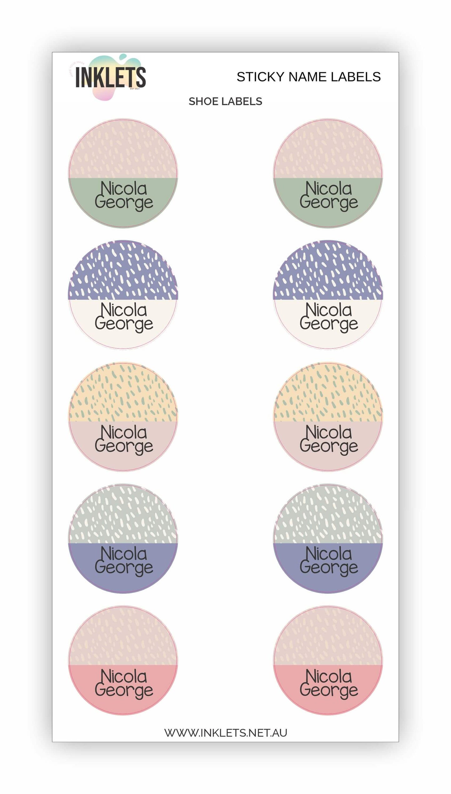 Australian Abstract Name Label Bundle