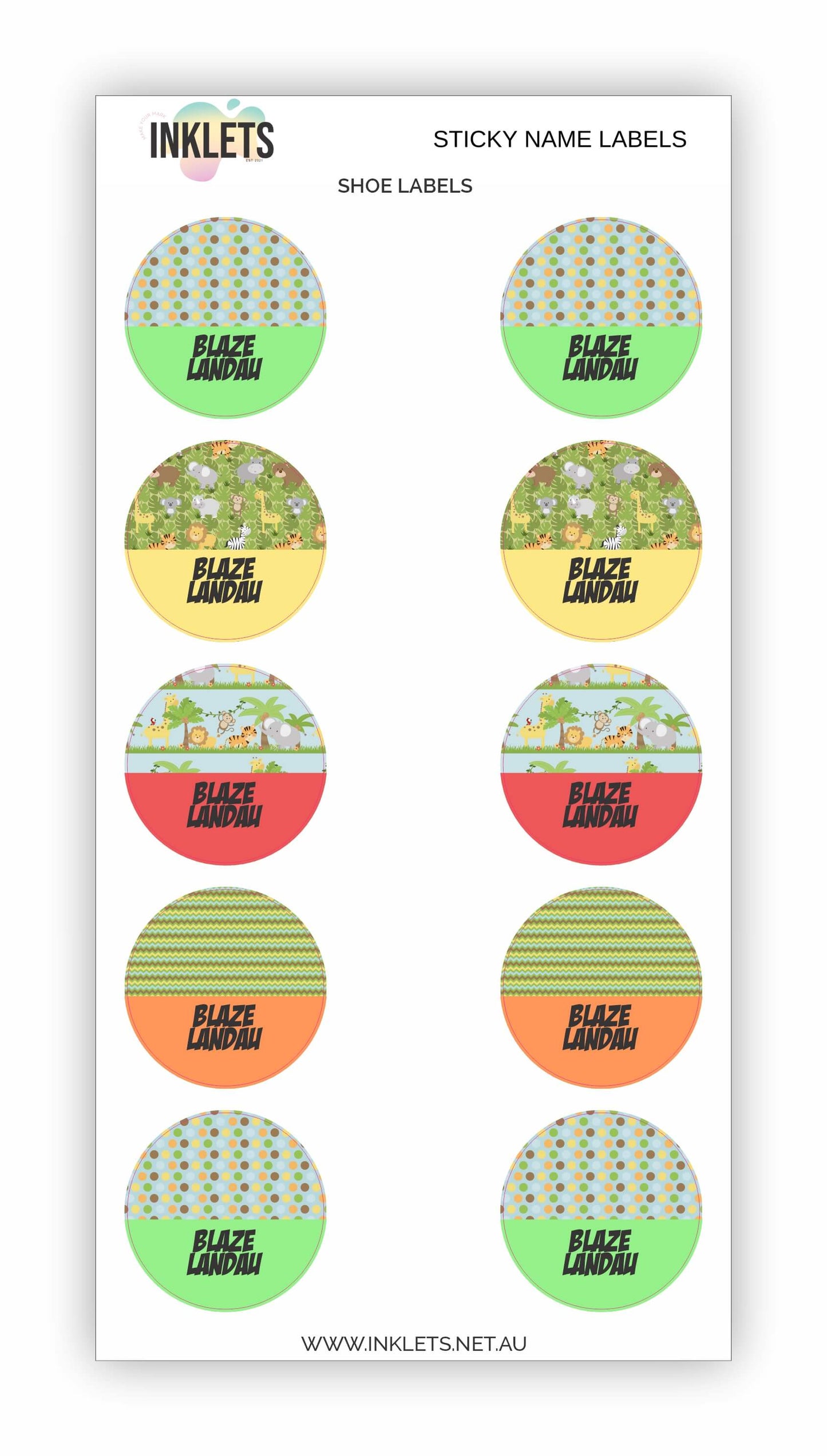 Jungle Life Name Label Bundle