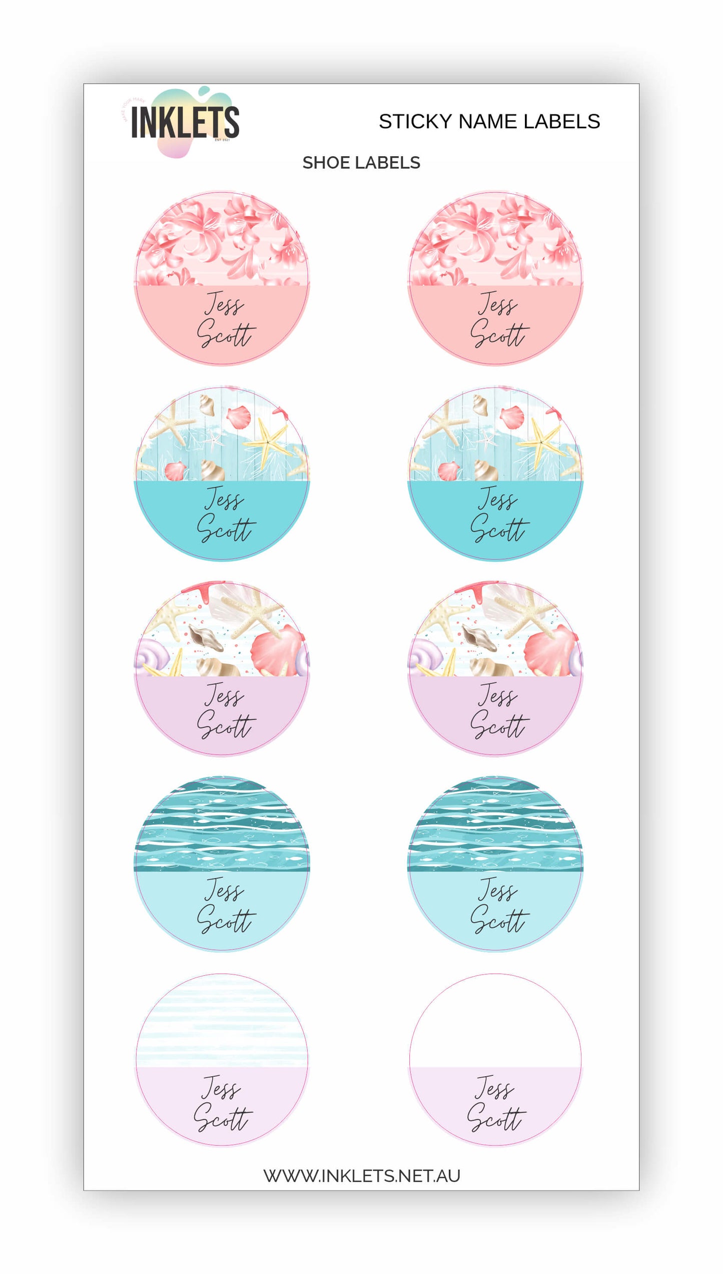Ocean Life Name Label Bundle