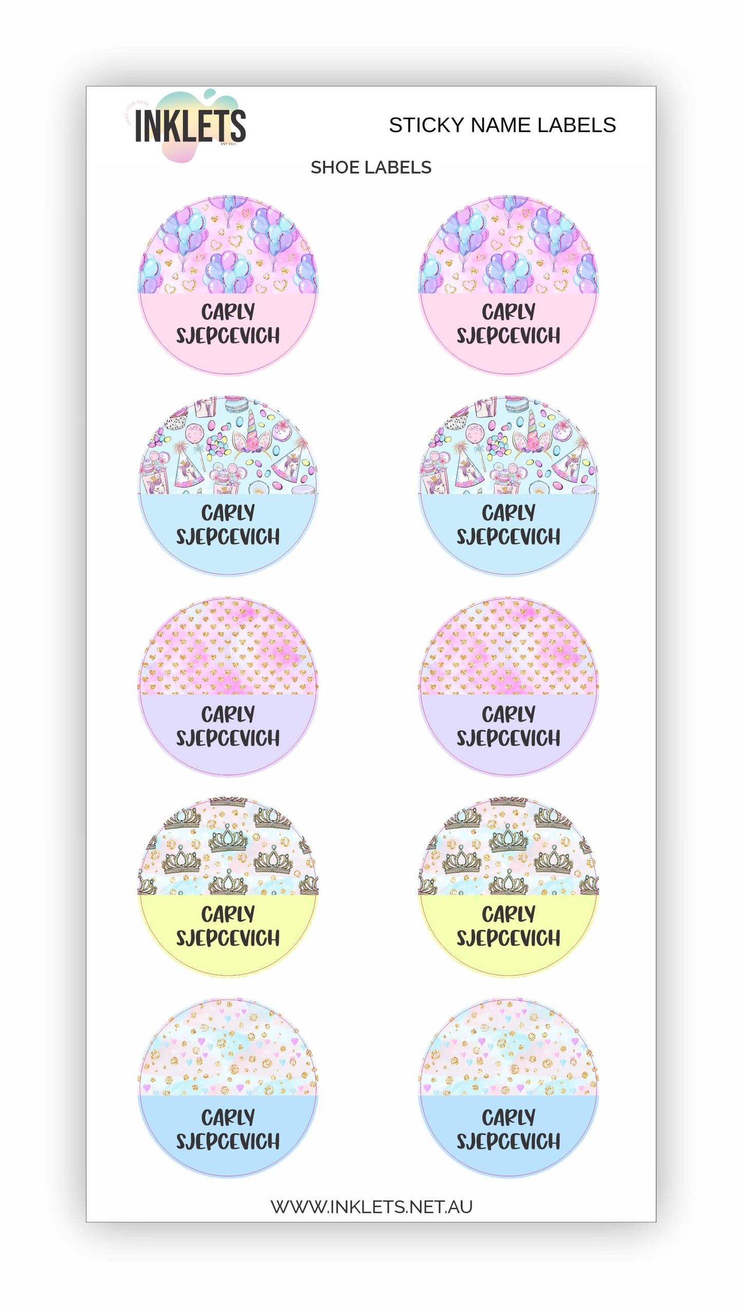 Unicorn Candy Name Label Bundle