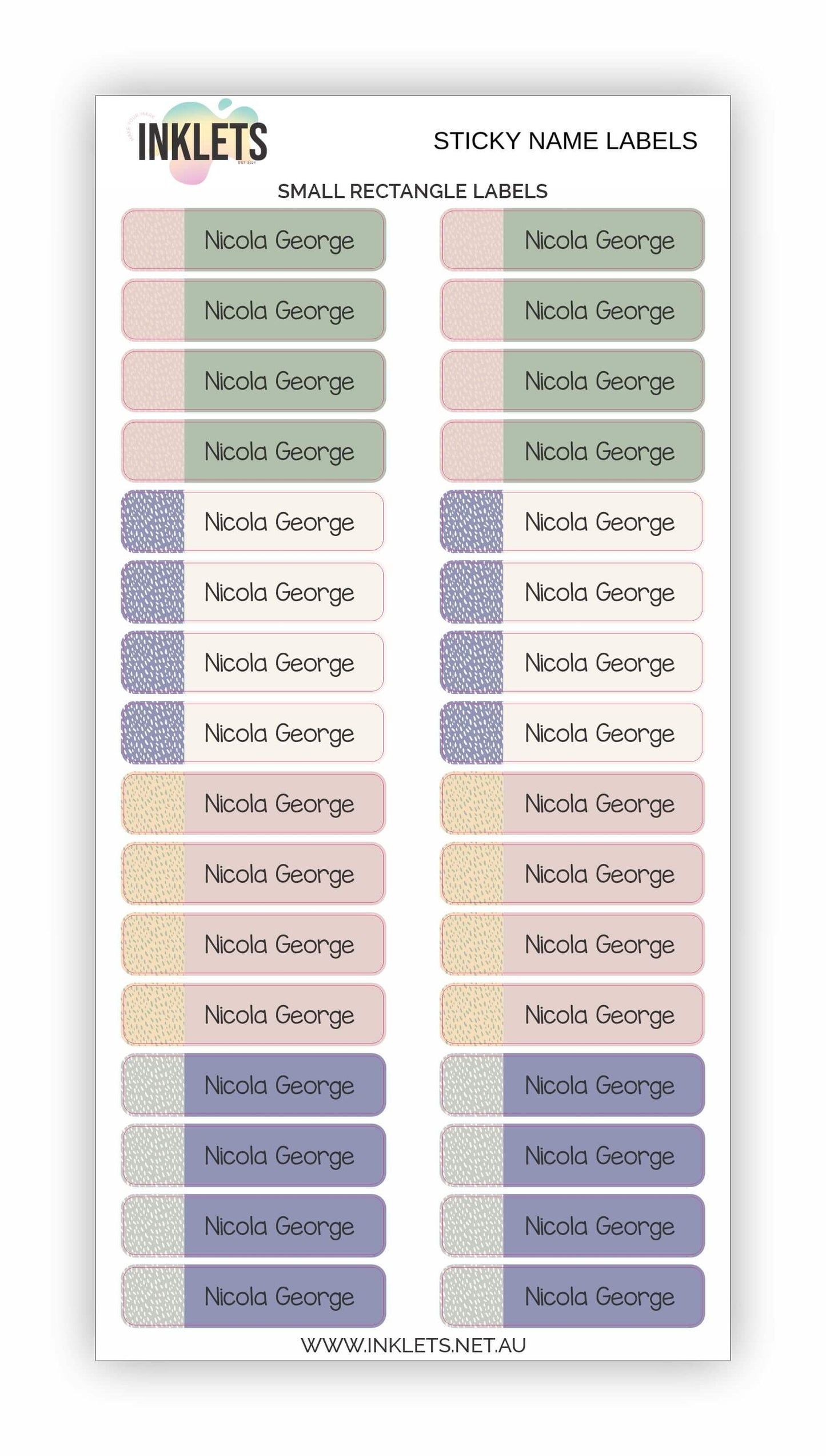 Australian Abstract Name Label Bundle