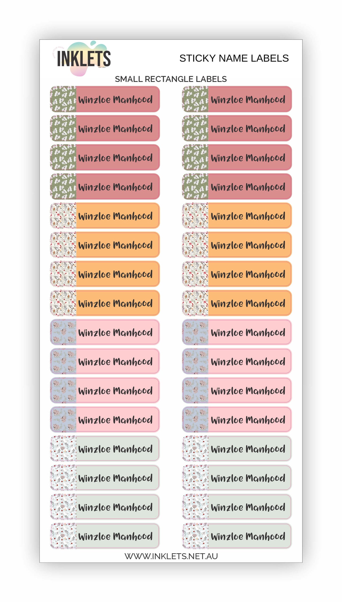 Australian Native Name Label Bundle
