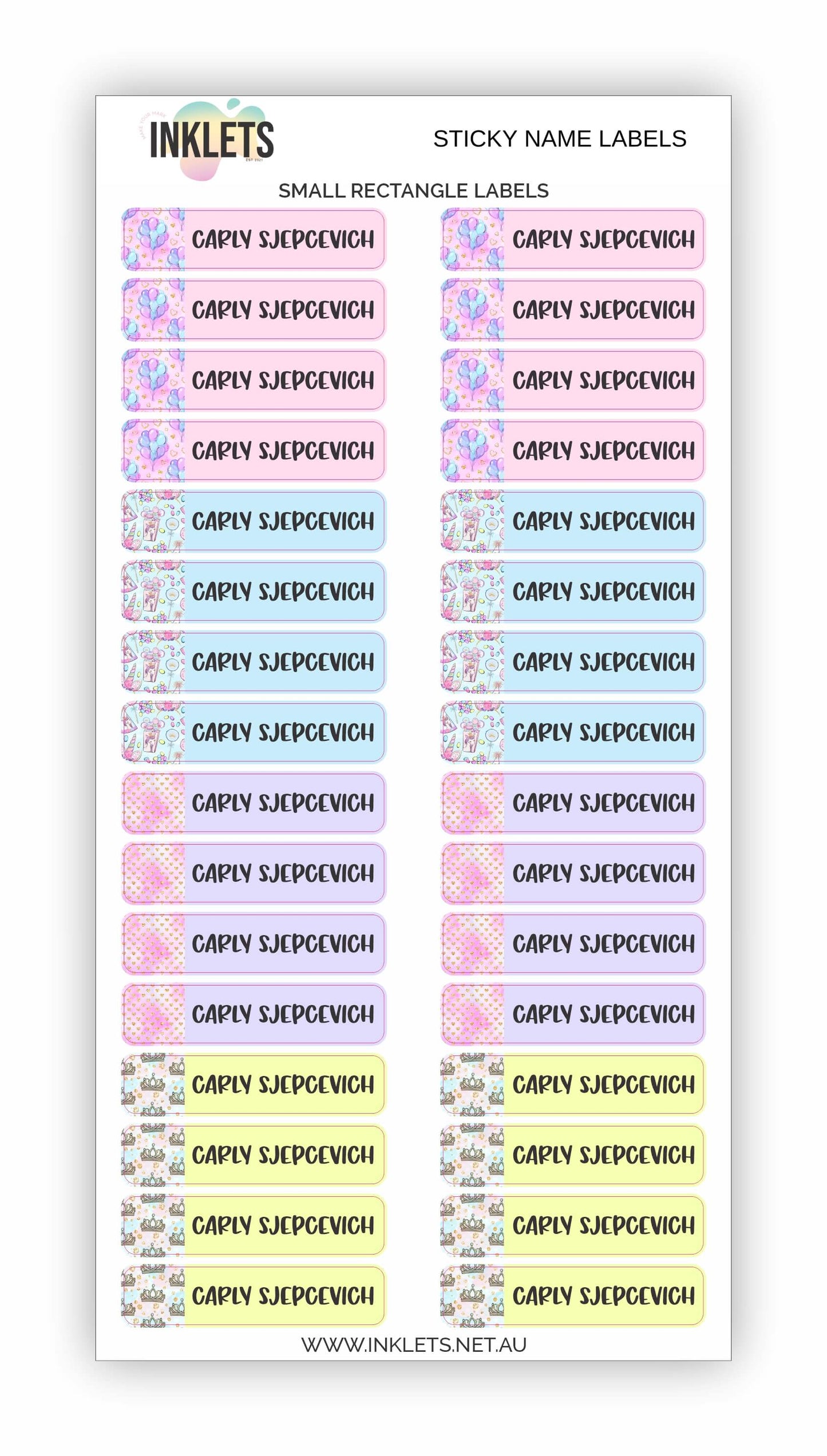 Unicorn Candy Name Label Bundle