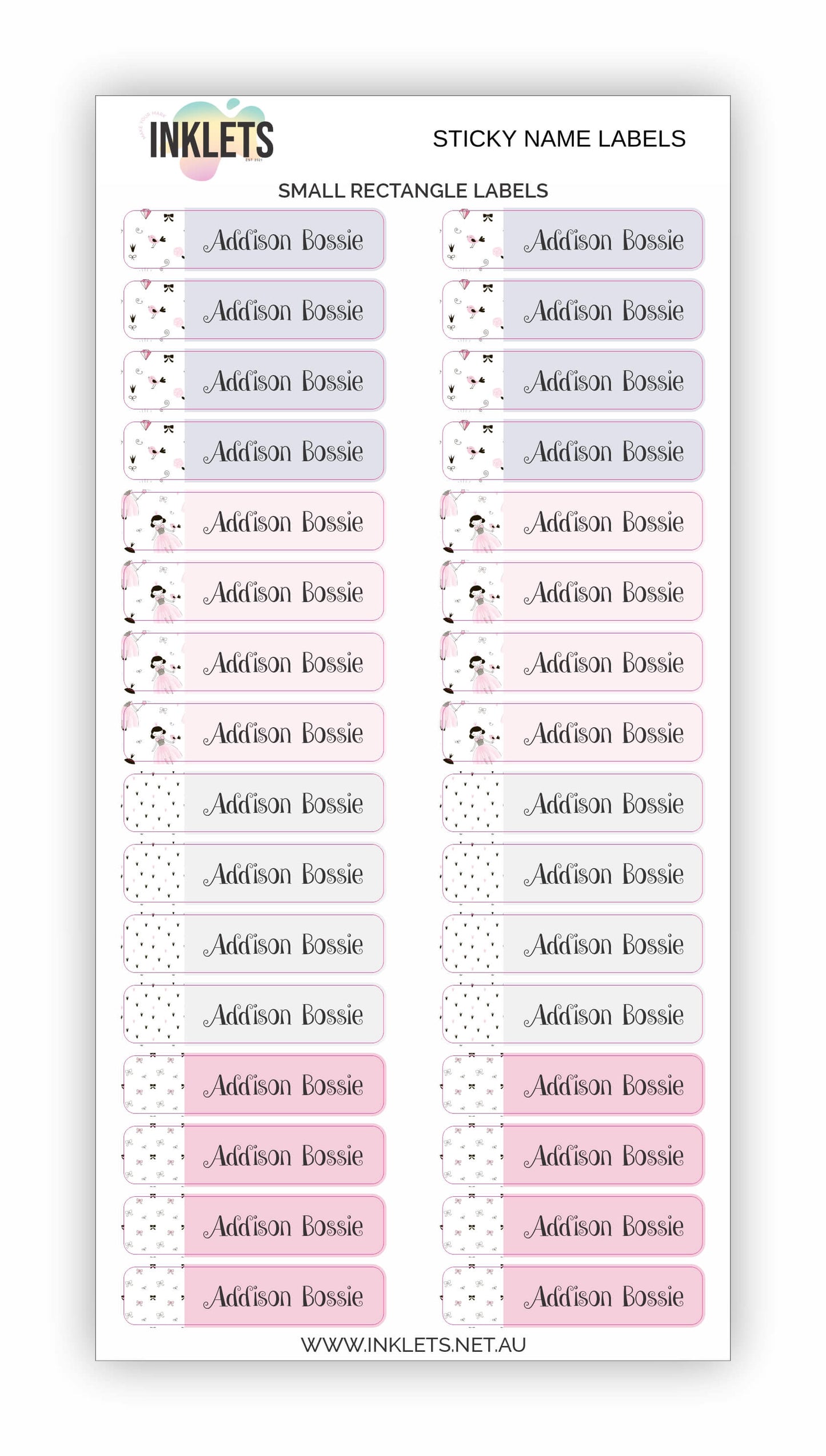 Scandi Princess Name Label Bundle