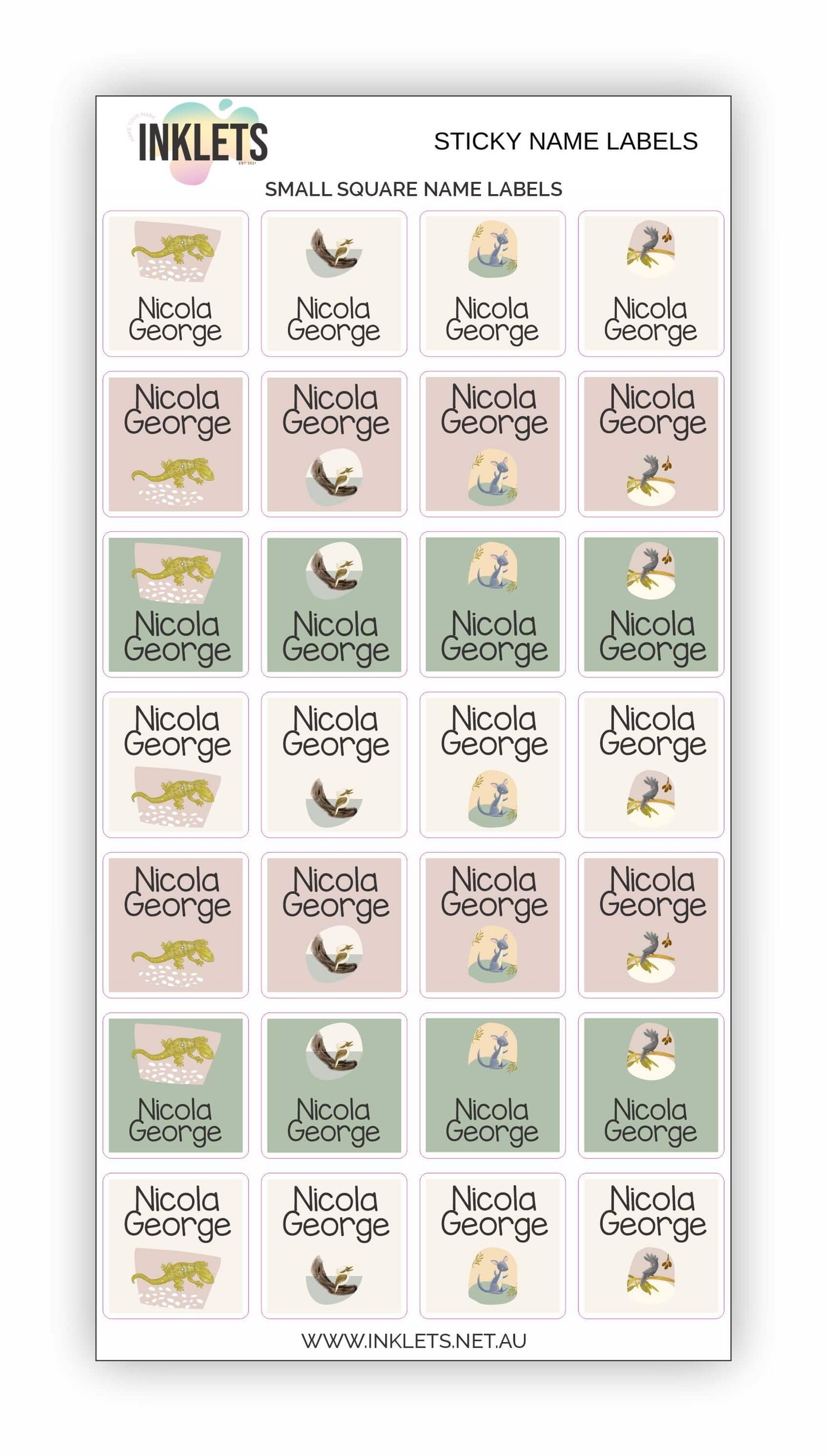 Australian Abstract Name Label Bundle
