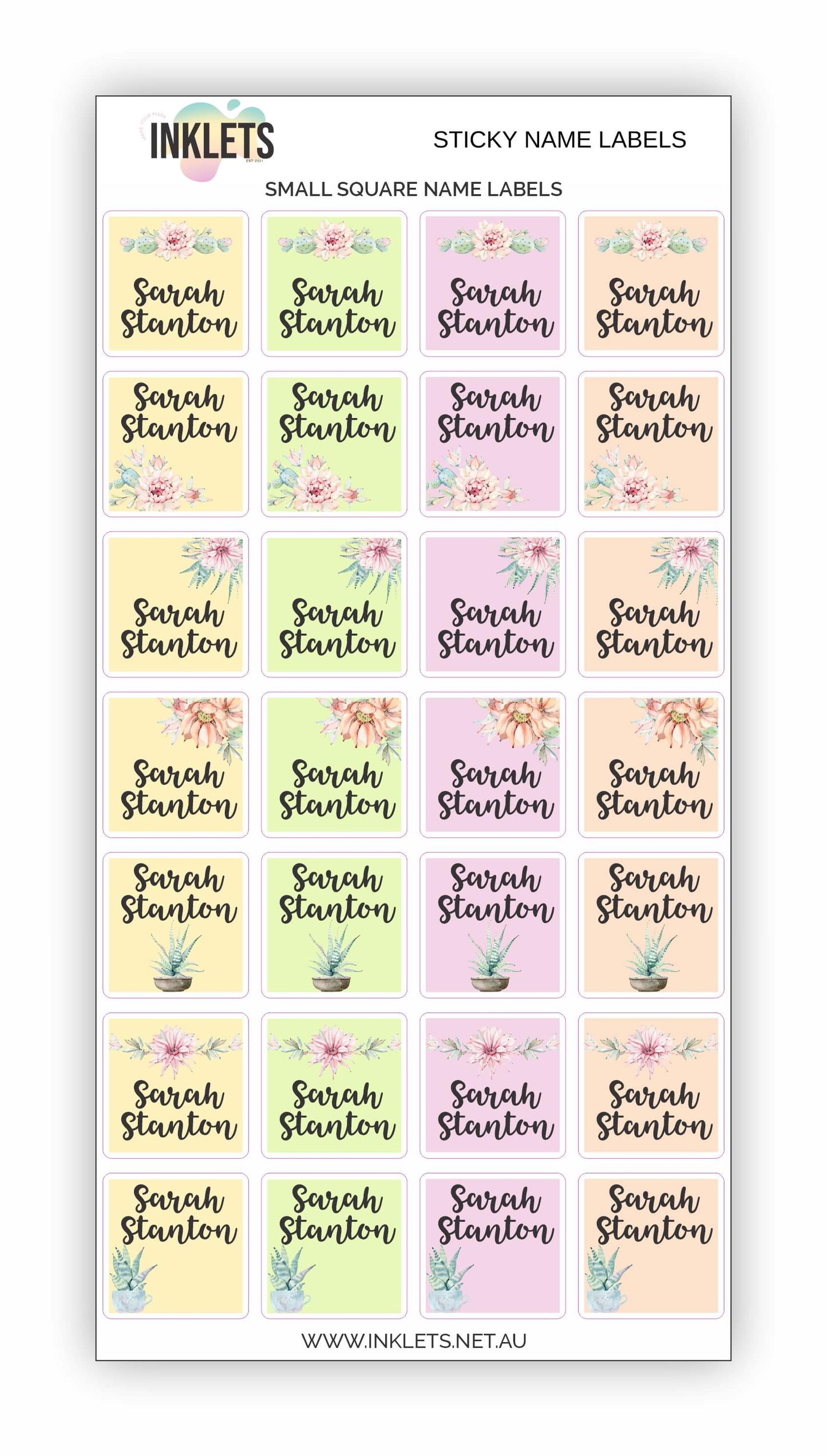 Succulents Name Label Bundle