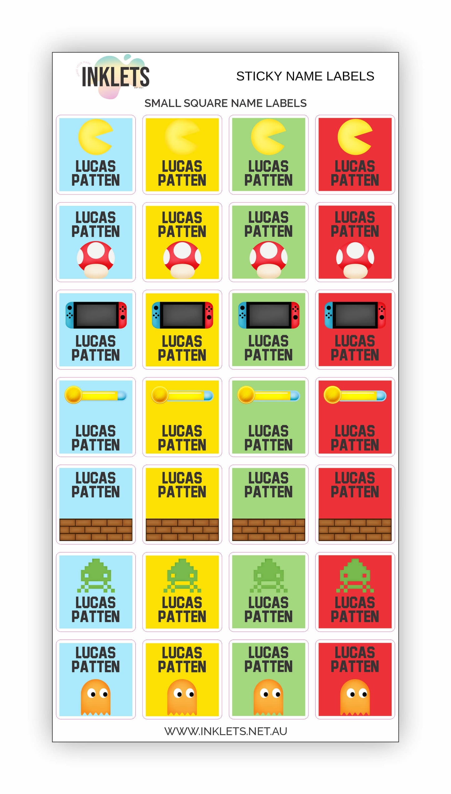 Gamer Boy Name Label Bundle