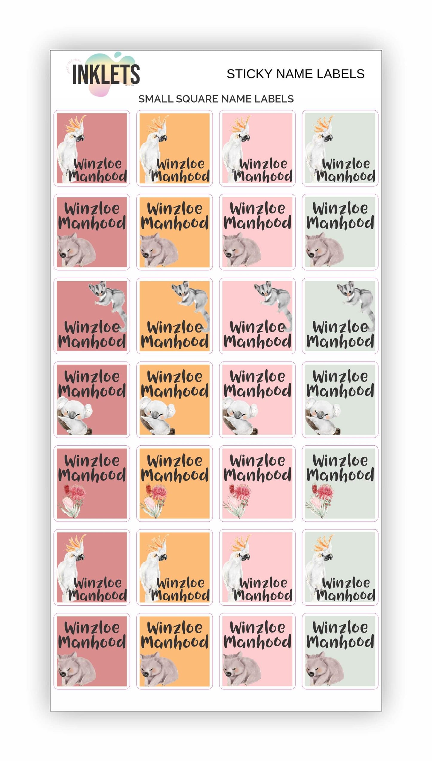 Australian Native Name Label Bundle