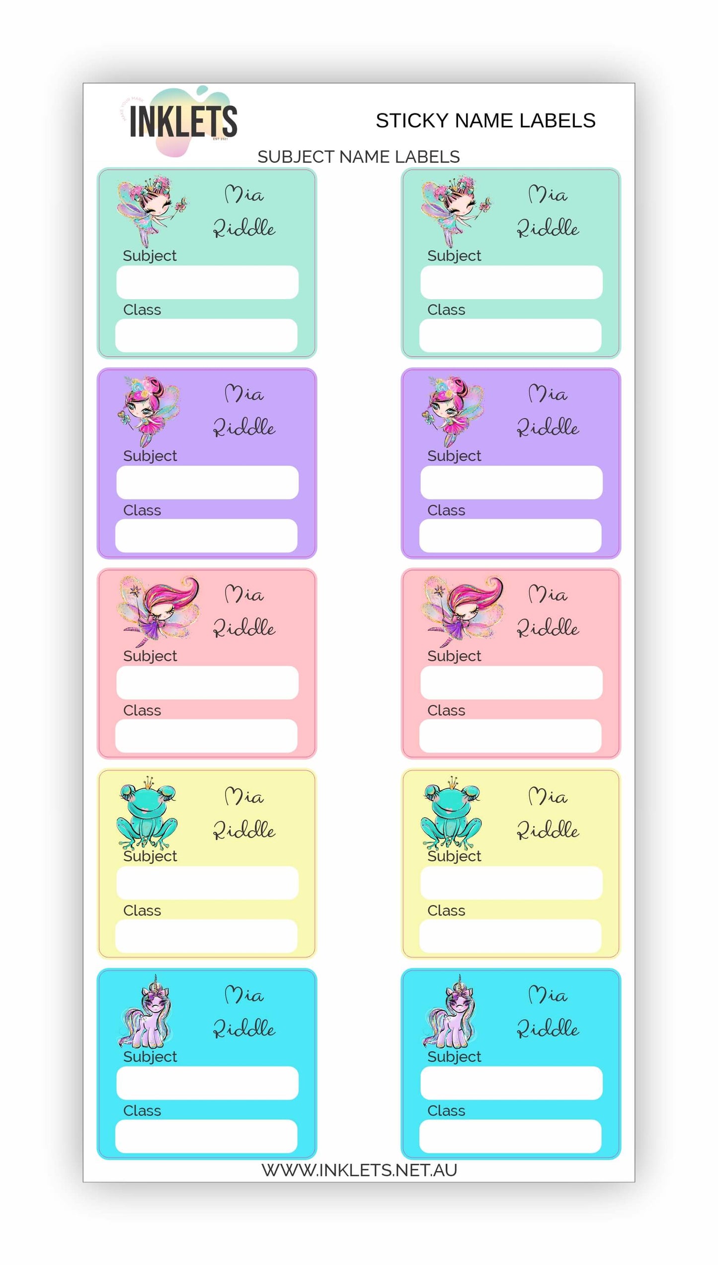 Fairyland Name Label Bundle