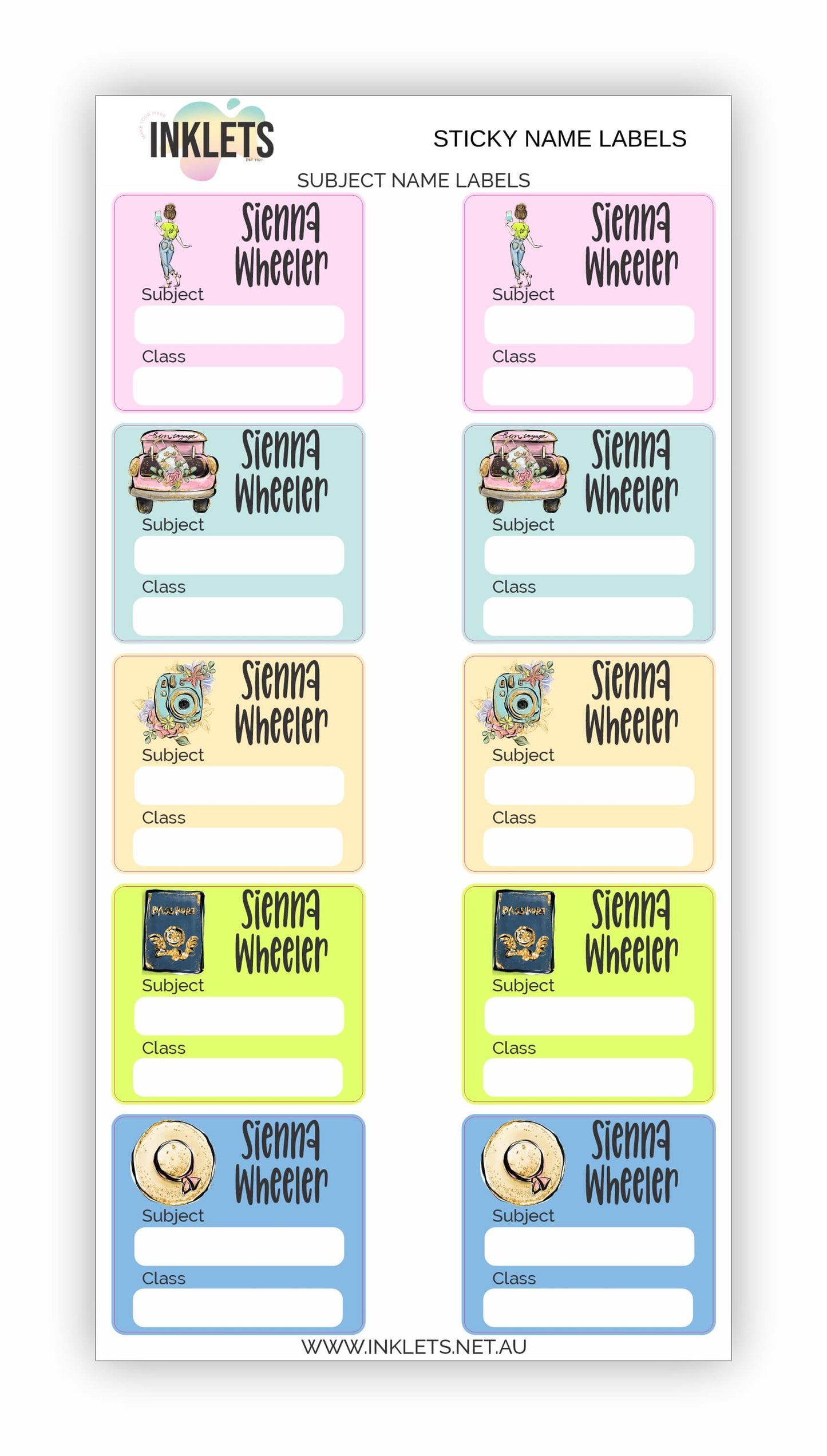 Wanderlust Name Label Bundle
