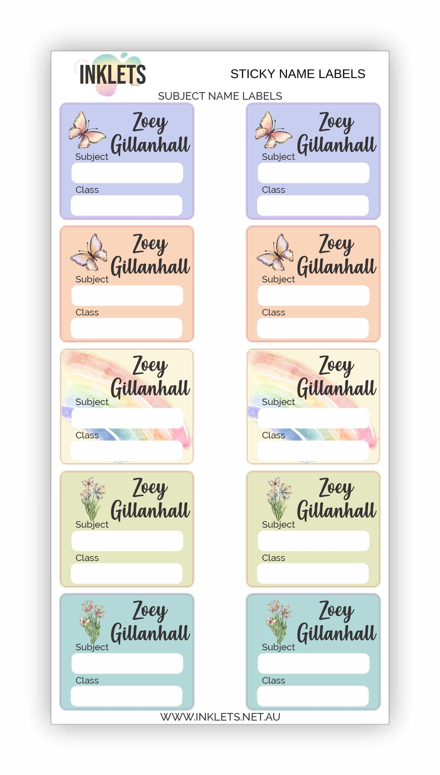 Spring Name Label Bundle
