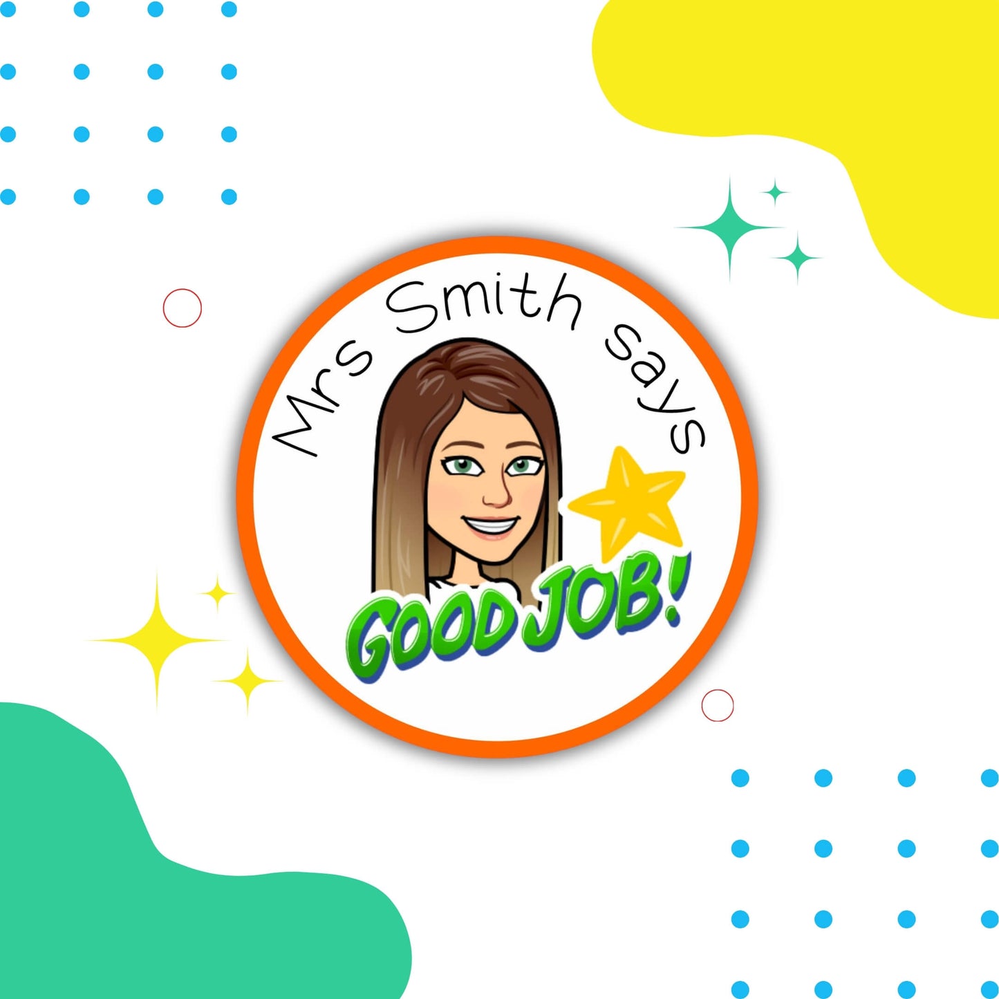 Personalised Bitmoji Teacher Stickers