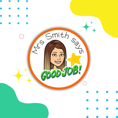 Personalised Bitmoji Teacher Stickers