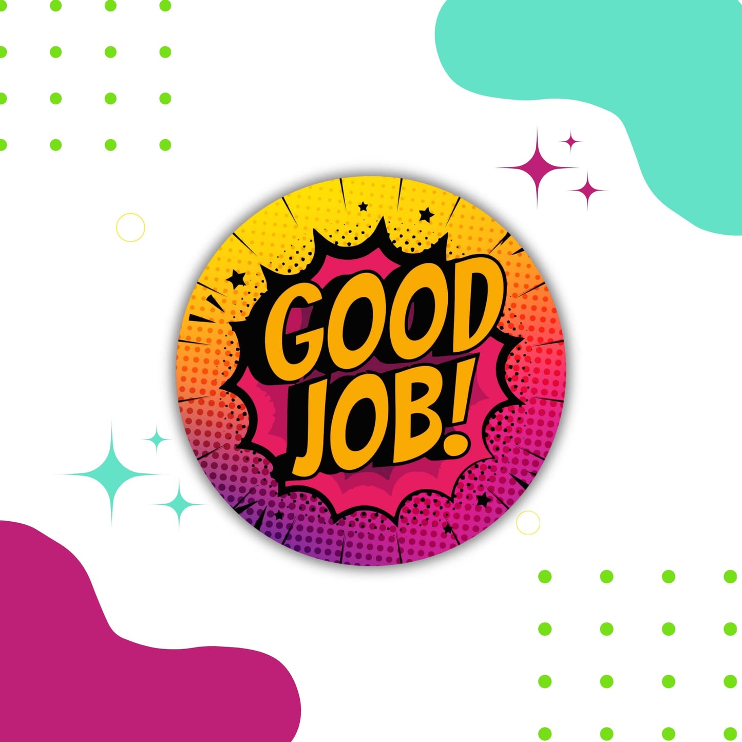 Comic Teacher Merit Stickers