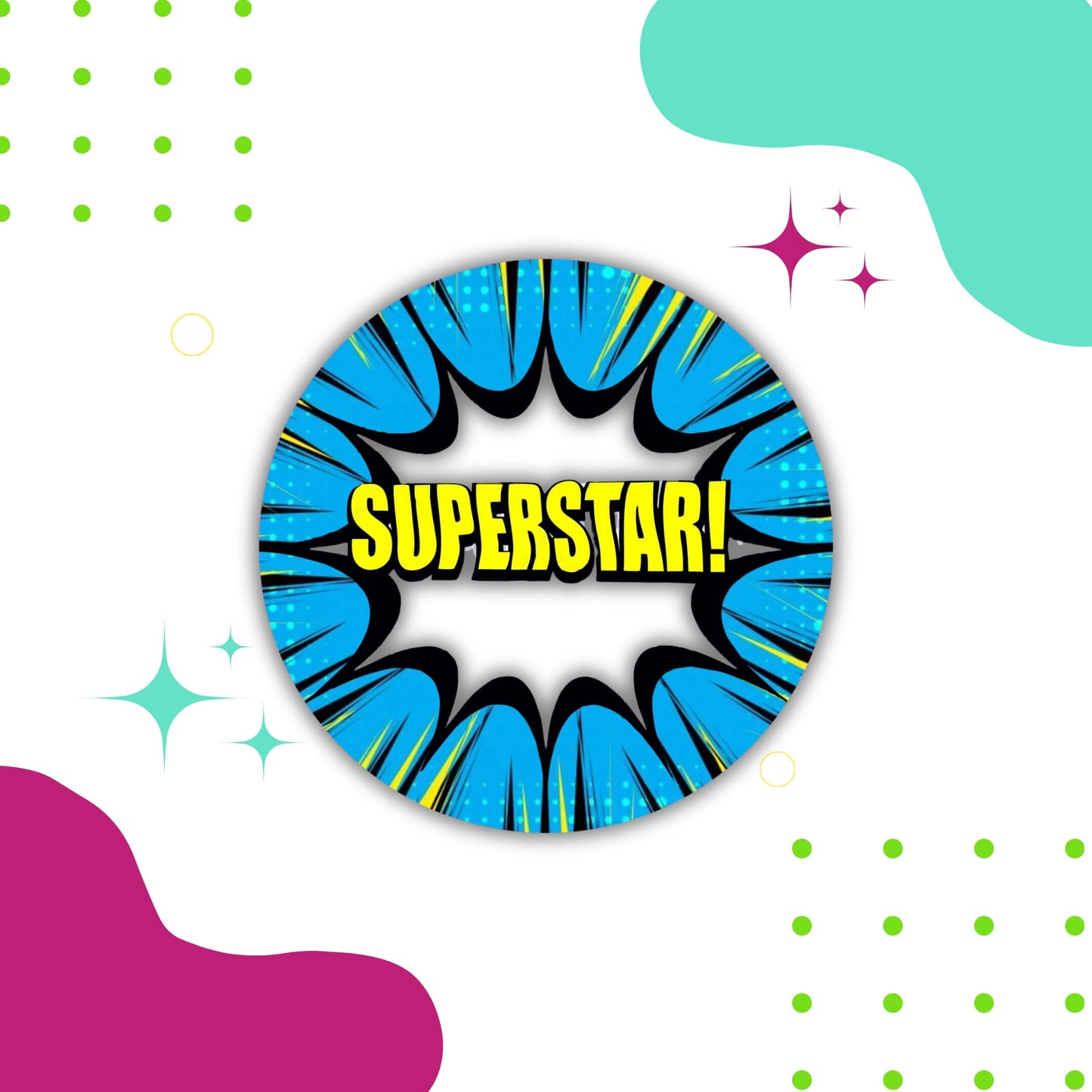 Comic Teacher Merit Stickers