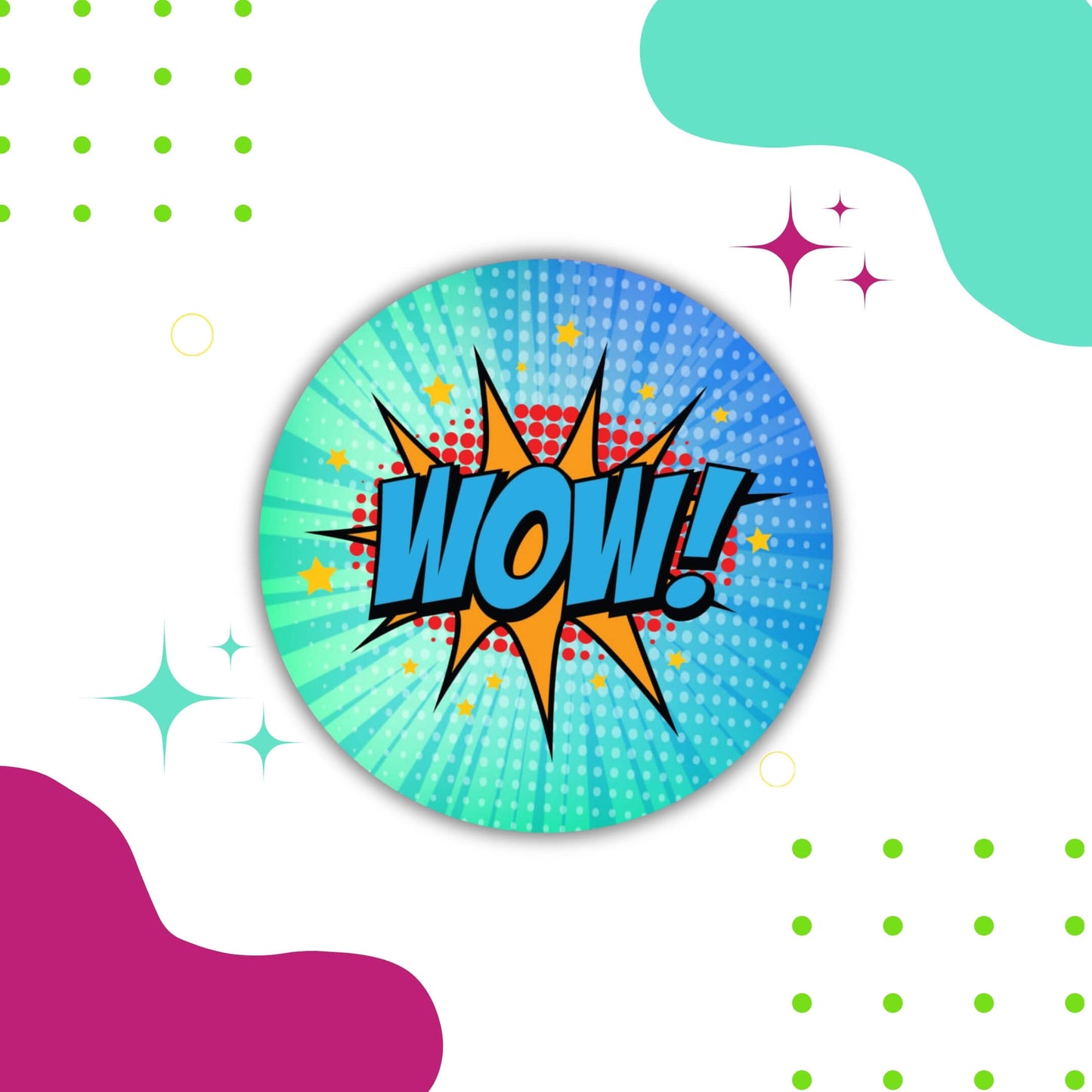 Comic Teacher Merit Stickers