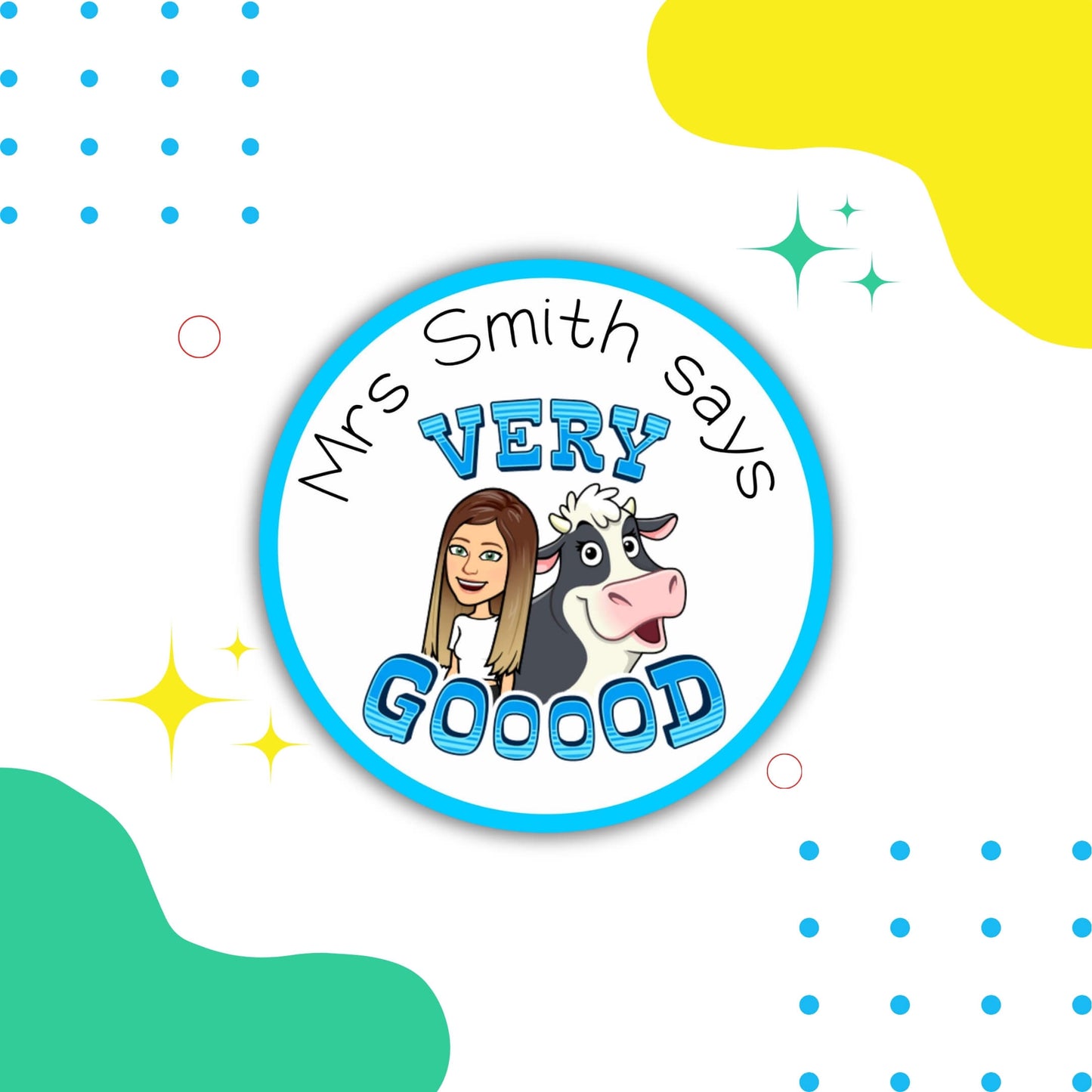 Personalised Bitmoji Teacher Stickers