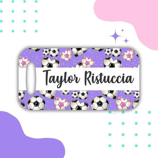 Soccer Girls Bag Tag