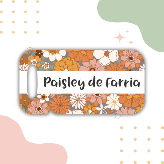 Groovy Flowers Bag Tag