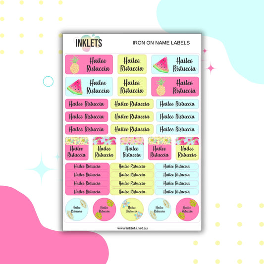 Fruit Tingle Iron on Labels