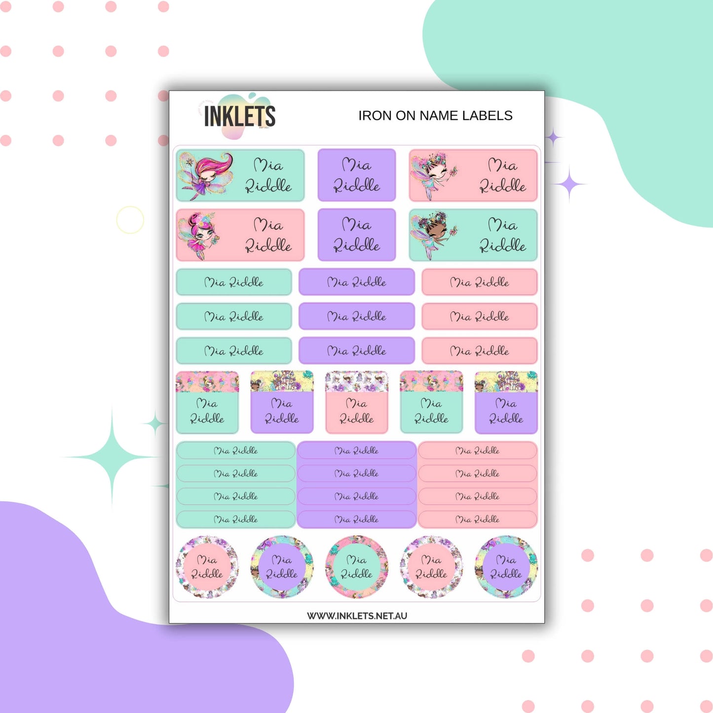 Fairyland Iron on Labels