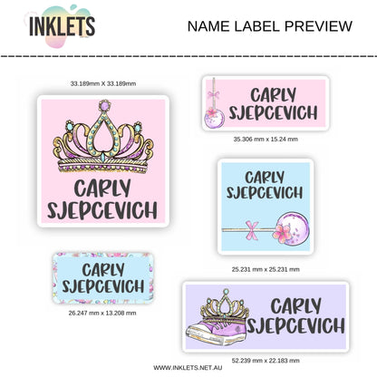 Unicorn Candy Name Label Sheet